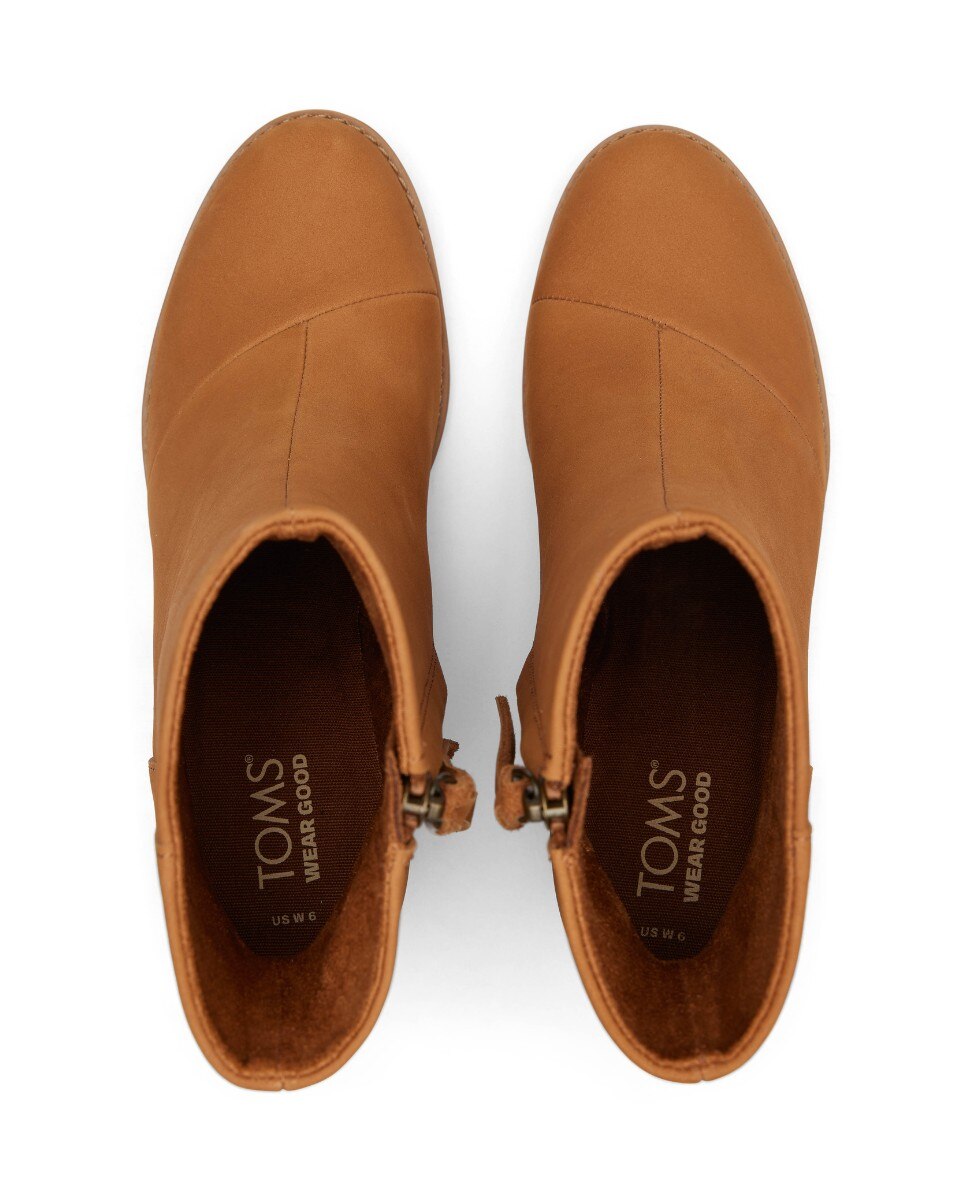 Botas Evelyn em Pele Castanho-3