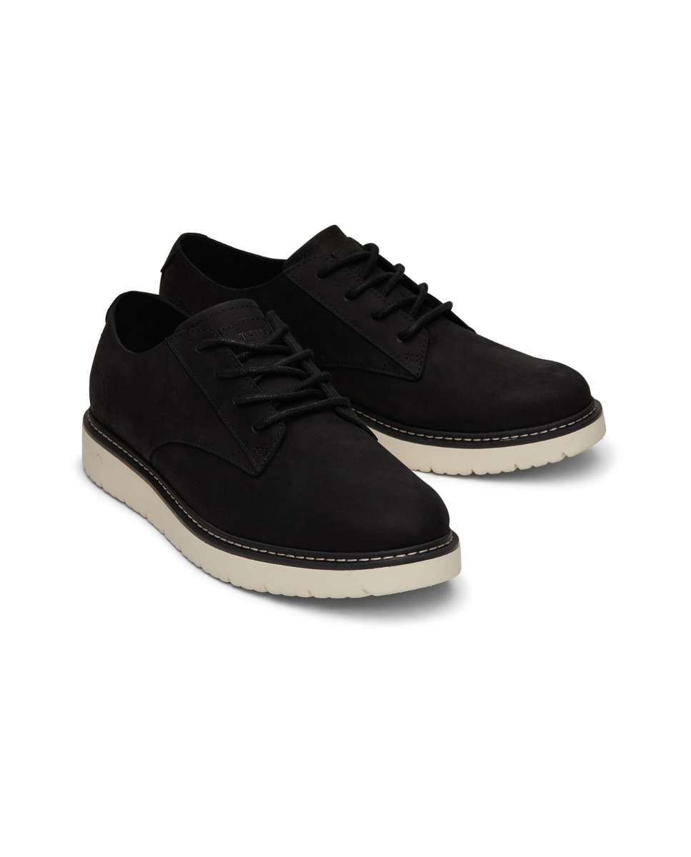 Bluchers Navi Trvl Lite Oxford em Pele Impermeável em Preto Preto-2