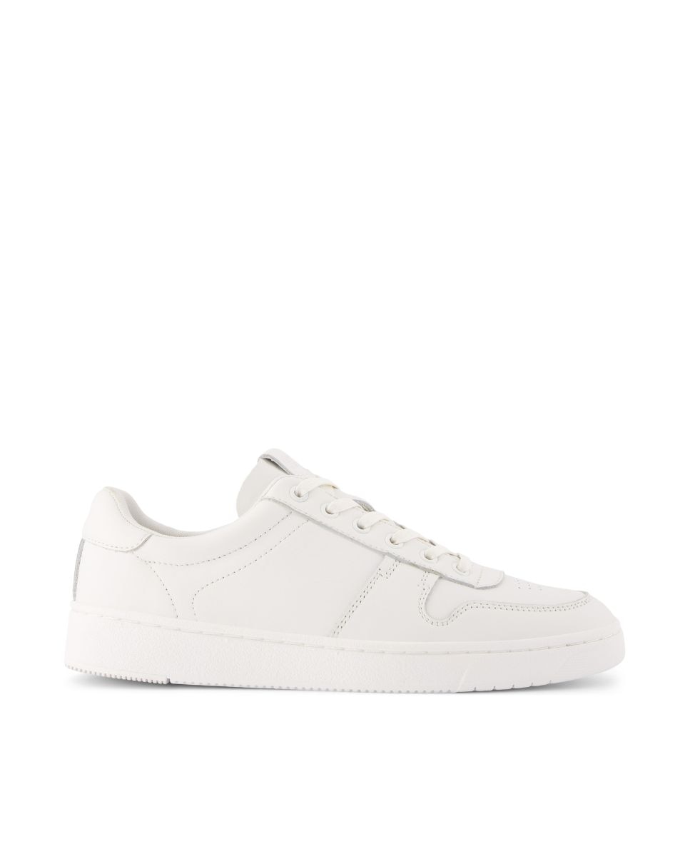 Sapatilhas Trvl Lite Court Toms em Pele Branca Branco-1