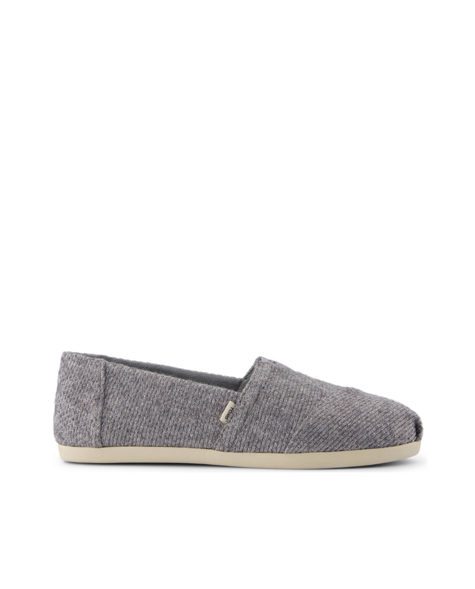 Alpercatas Rasas com Cloudbound Toms de Algodão Cinzento-1