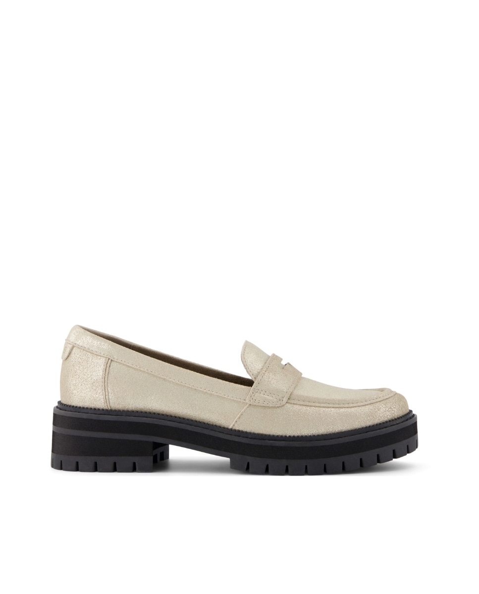 Imagem 0 de Mocassins com Salto Cara Toms em Pele