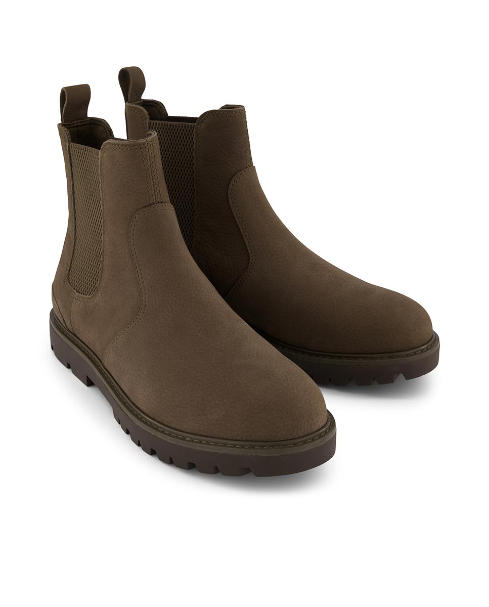 Botas Griffin Toms em Pele Impermeável Verde-2