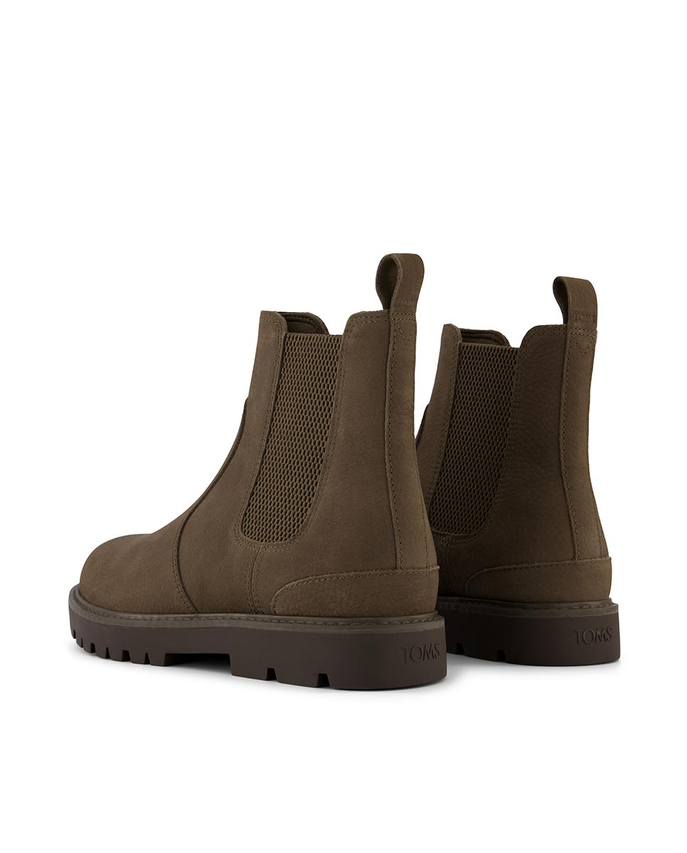 Botas Griffin Toms em Pele Impermeável Verde-3