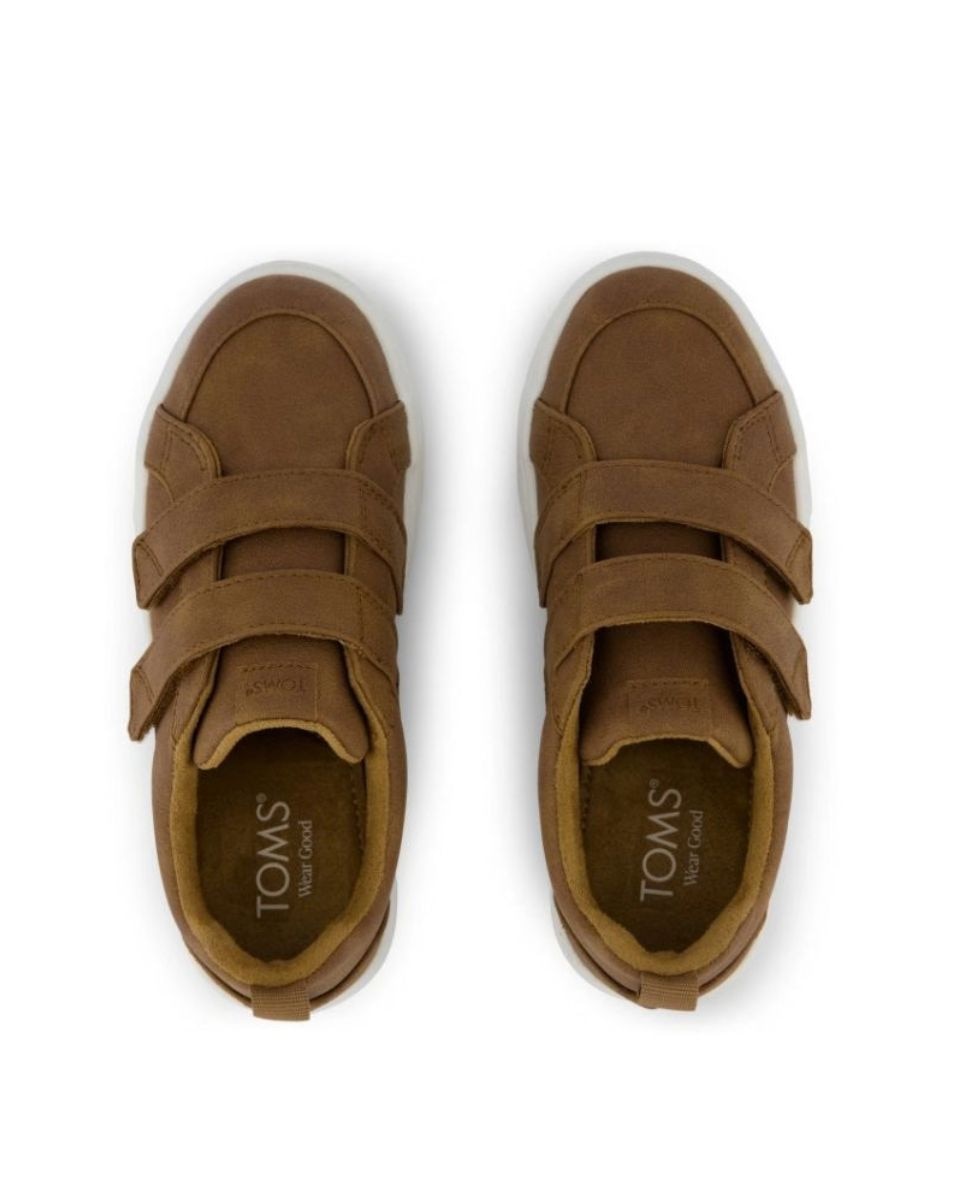 Sapatilhas Escolares com Velcro Castanho-3
