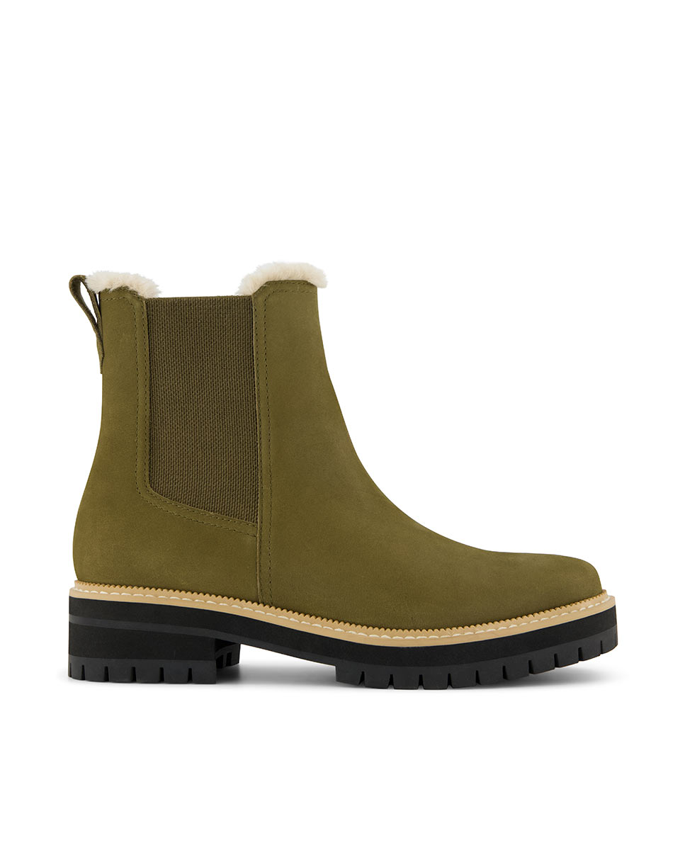 Botas Resistentes À Água Bennet em Pele Verde-1