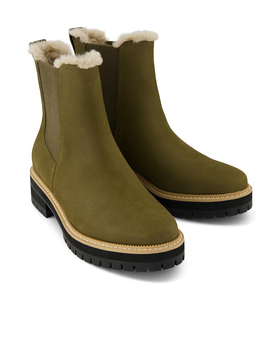 Botas Resistentes À Água Bennet em Pele Verde-2