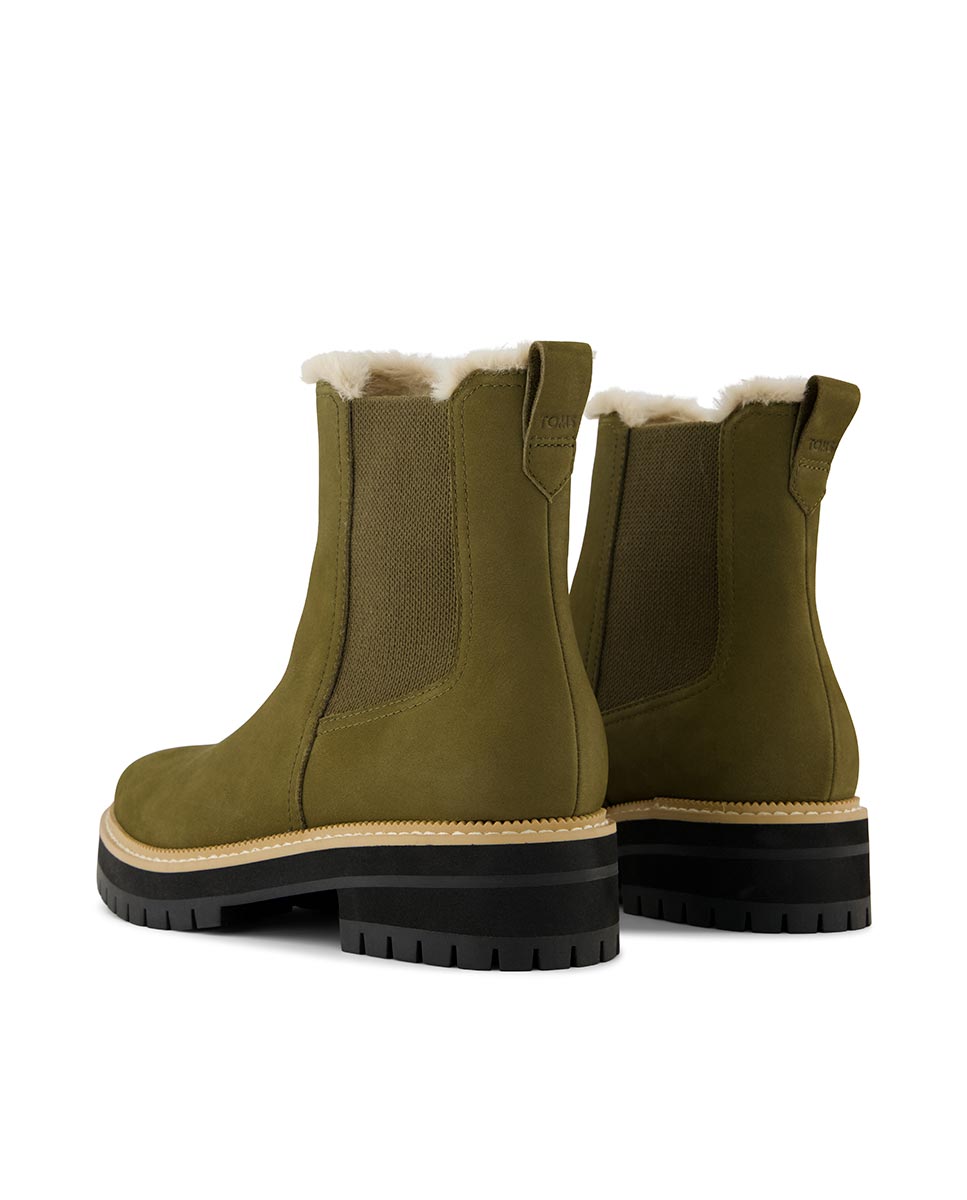 Botas Resistentes À Água Bennet em Pele Verde-3
