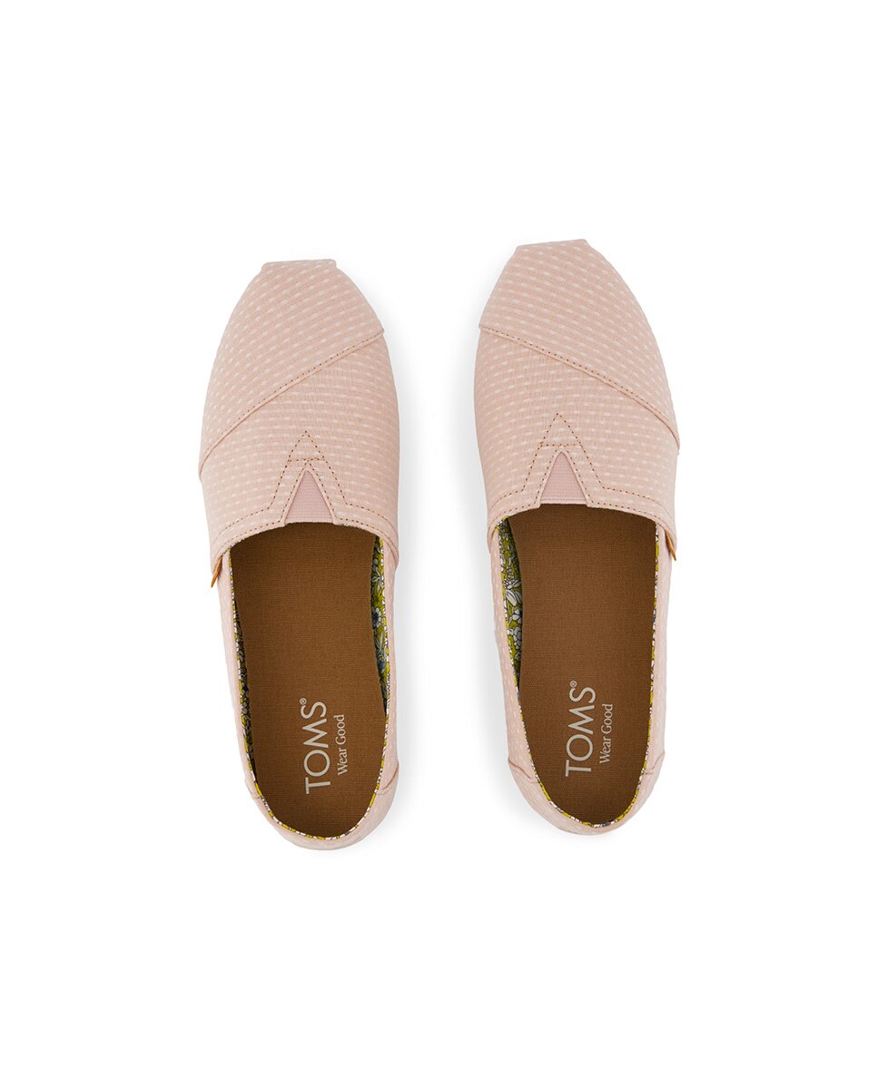 Alpercatas Rasas Calassic Toms de Lona com Estampado de Bolinhas Rosa-3