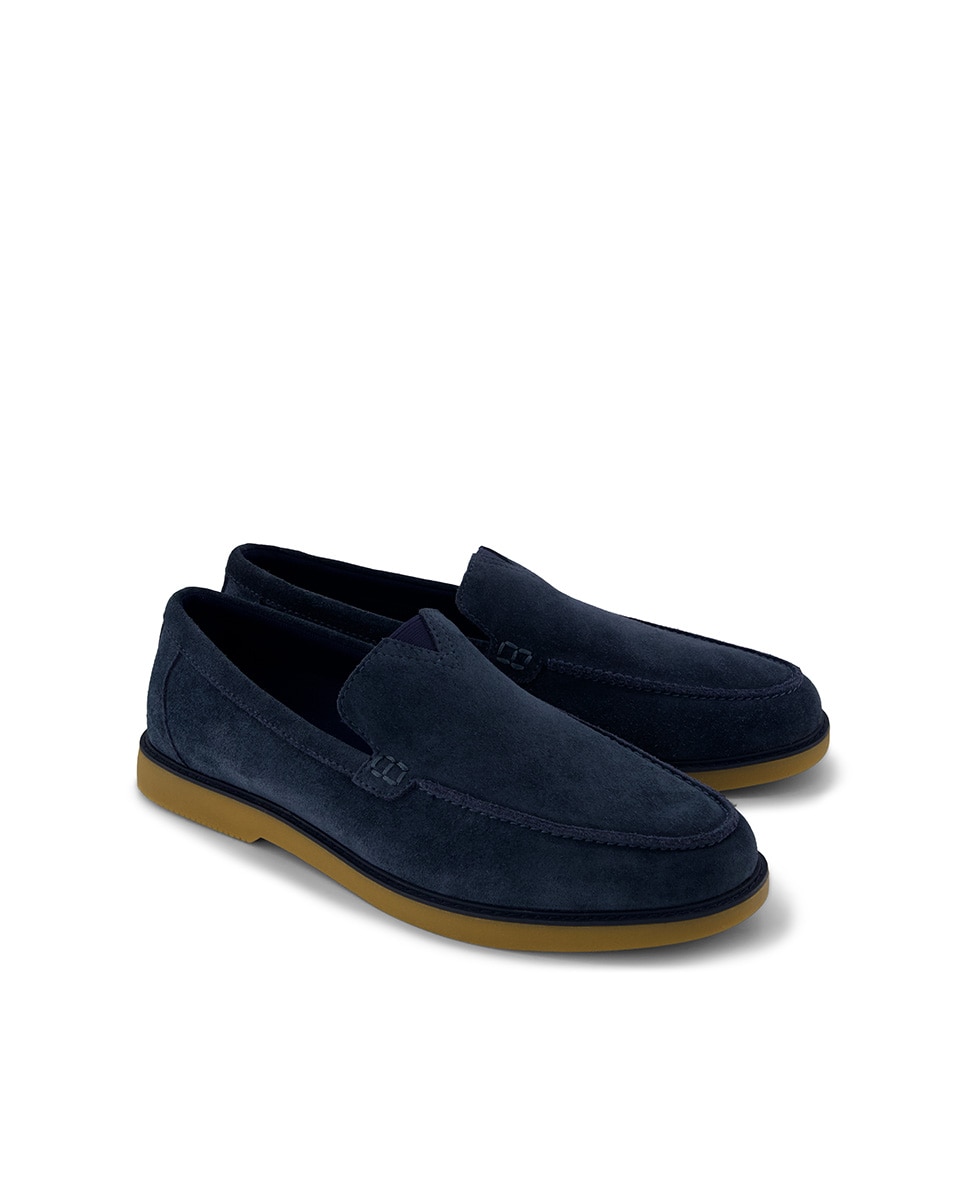 Mocassins Marcos Toms em Camurça Azul-marinho-2