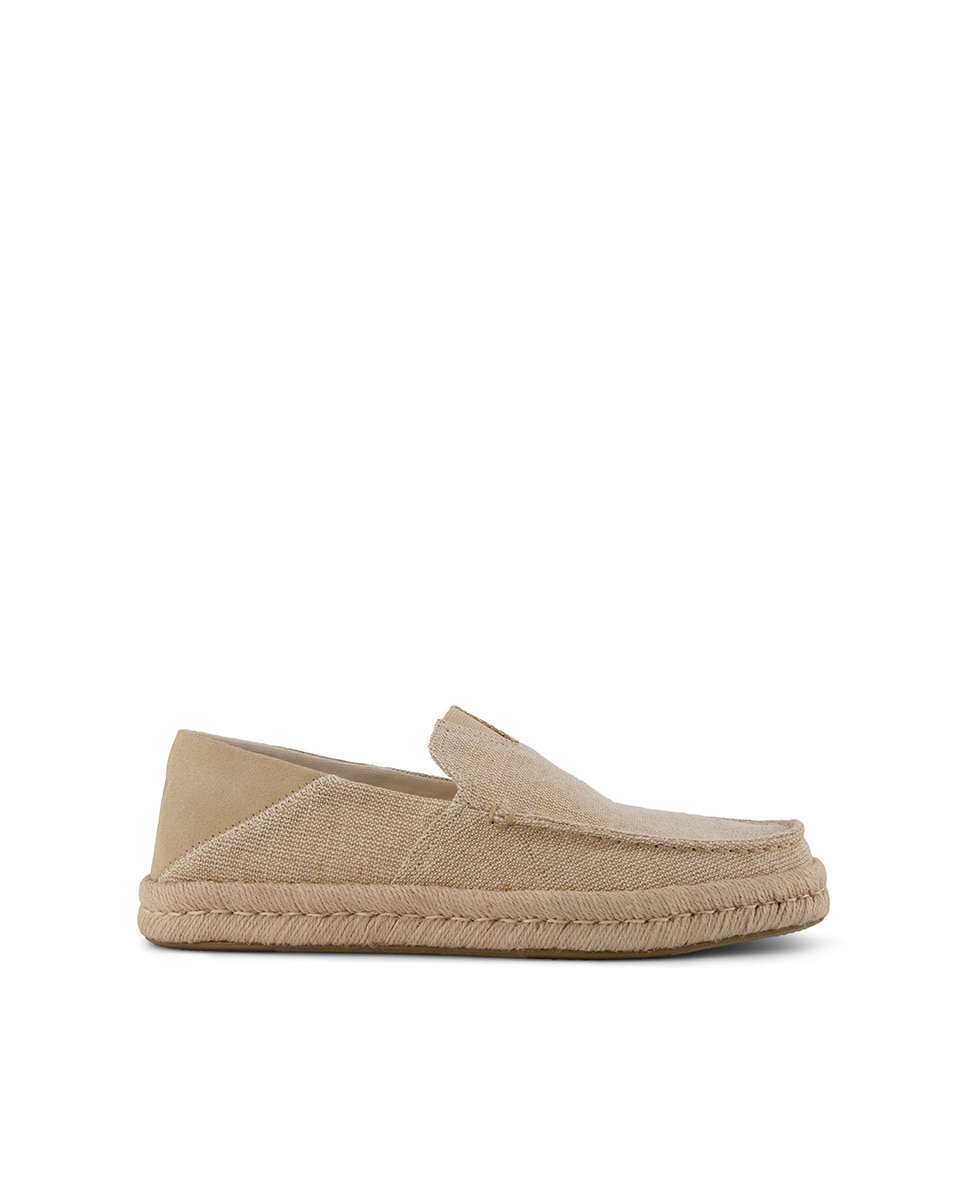 Alpercatas Alonso Loafer Rope Toms em Canvas Castanho-1