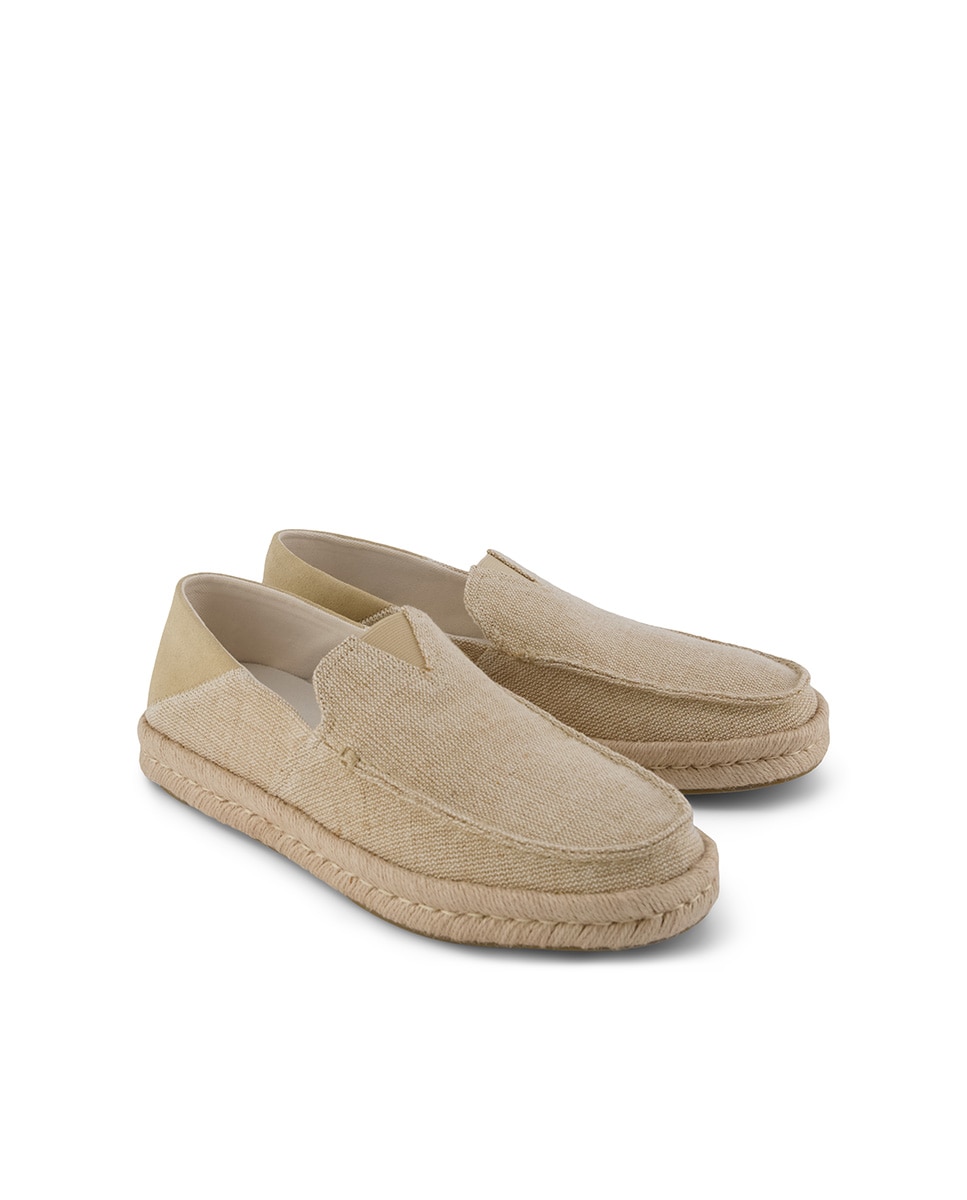 Alpercatas Alonso Loafer Rope Toms em Canvas Castanho-2