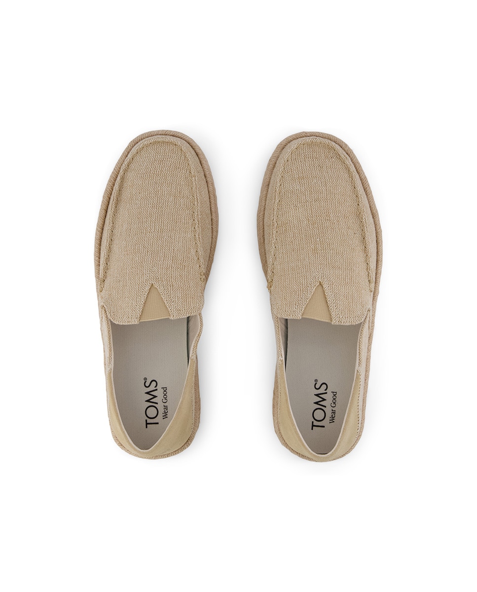 Alpercatas Alonso Loafer Rope Toms em Canvas Castanho-3