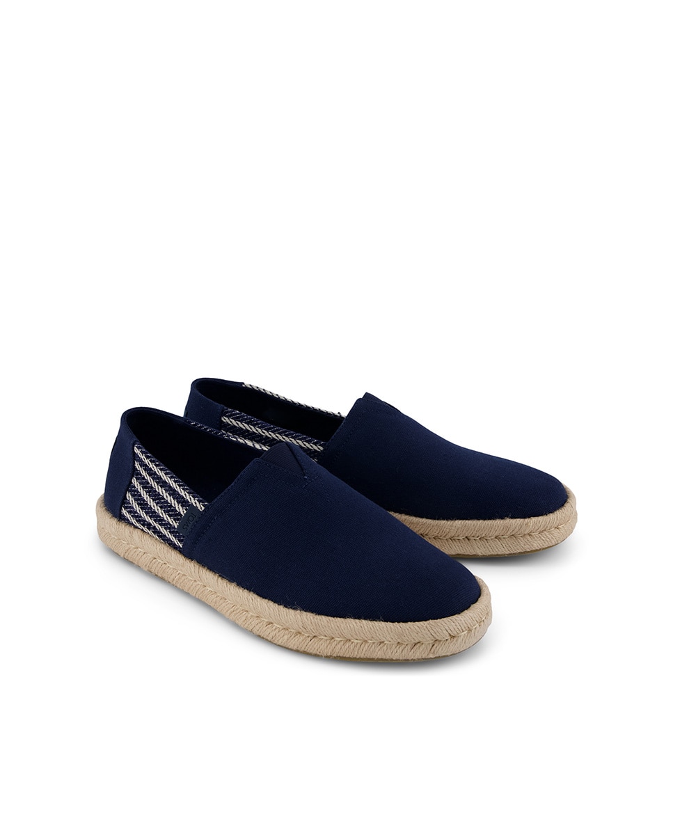 Alpercatas Rope 2 Toms com Riscas Náuticas Azul-marinho-2