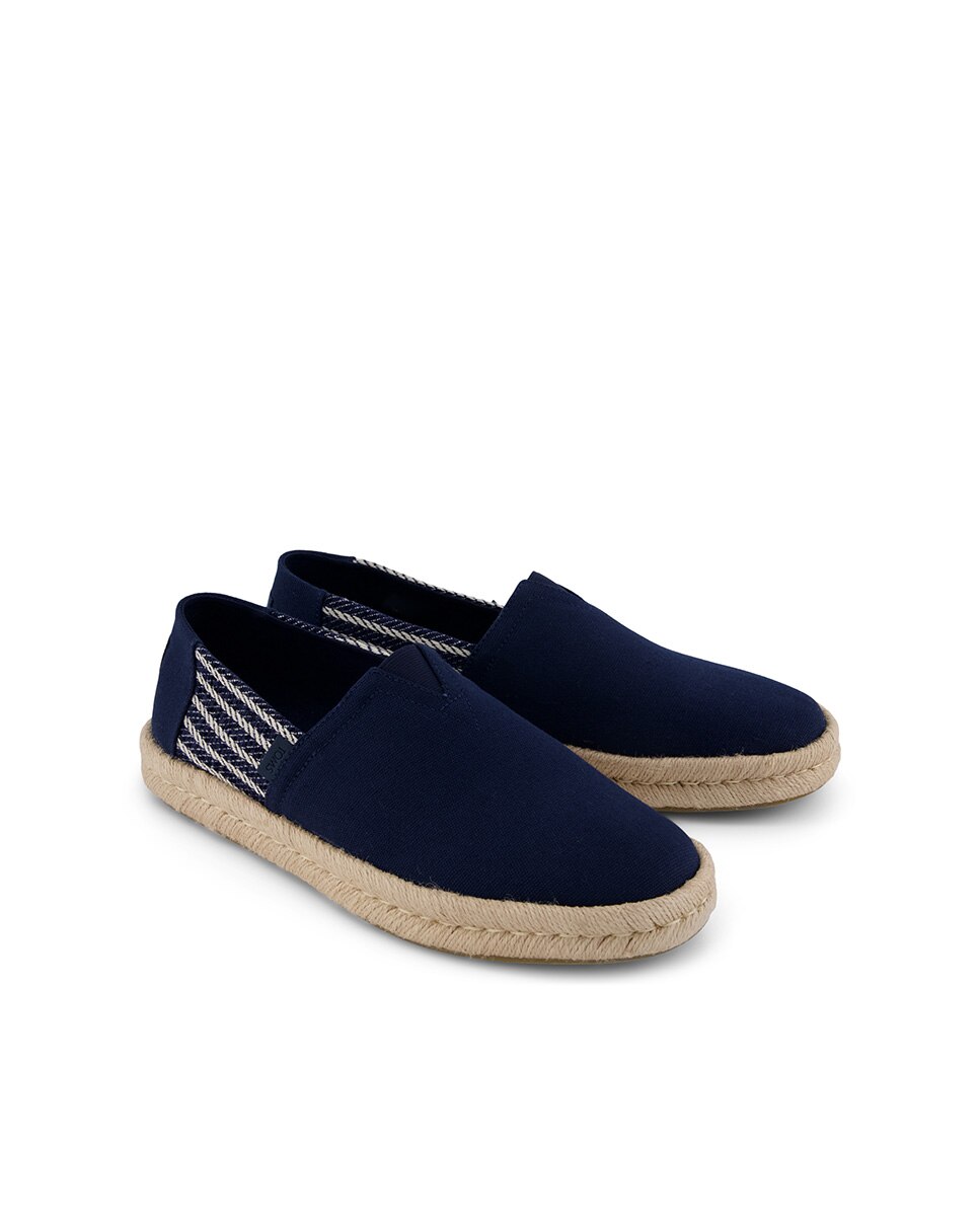 Alpercatas Rope 2 Toms com Riscas Náuticas Azul-marinho-2