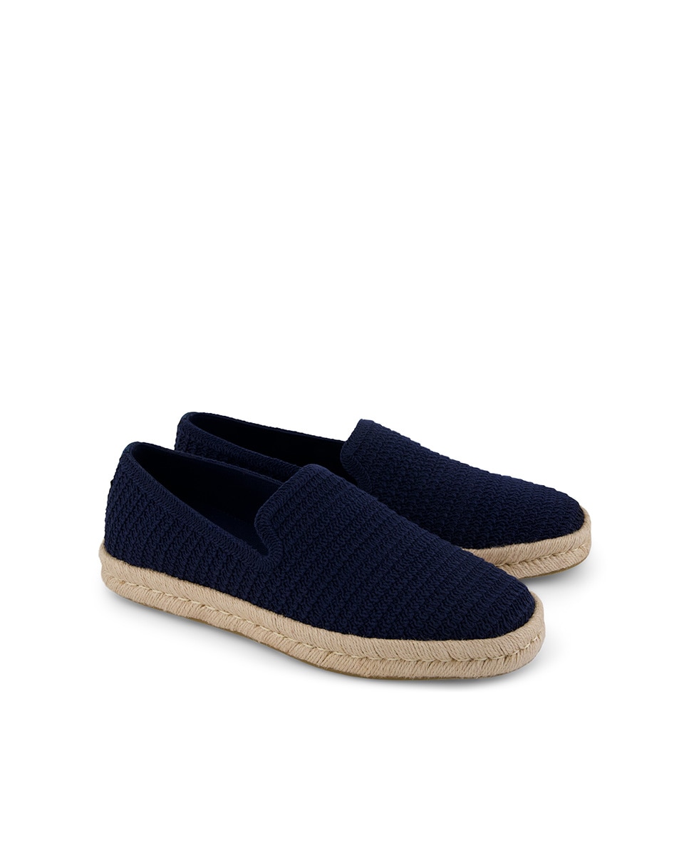 Alpercatas Santiago Toms em Tecido de Croché em Azul-marinho Azul-marinho-2