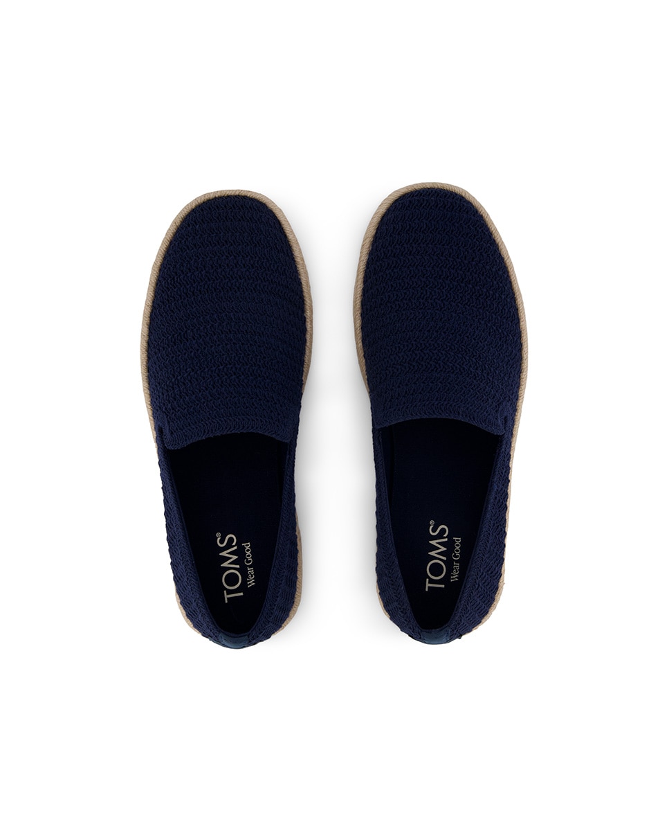 Alpercatas Santiago Toms em Tecido de Croché em Azul-marinho Azul-marinho-3