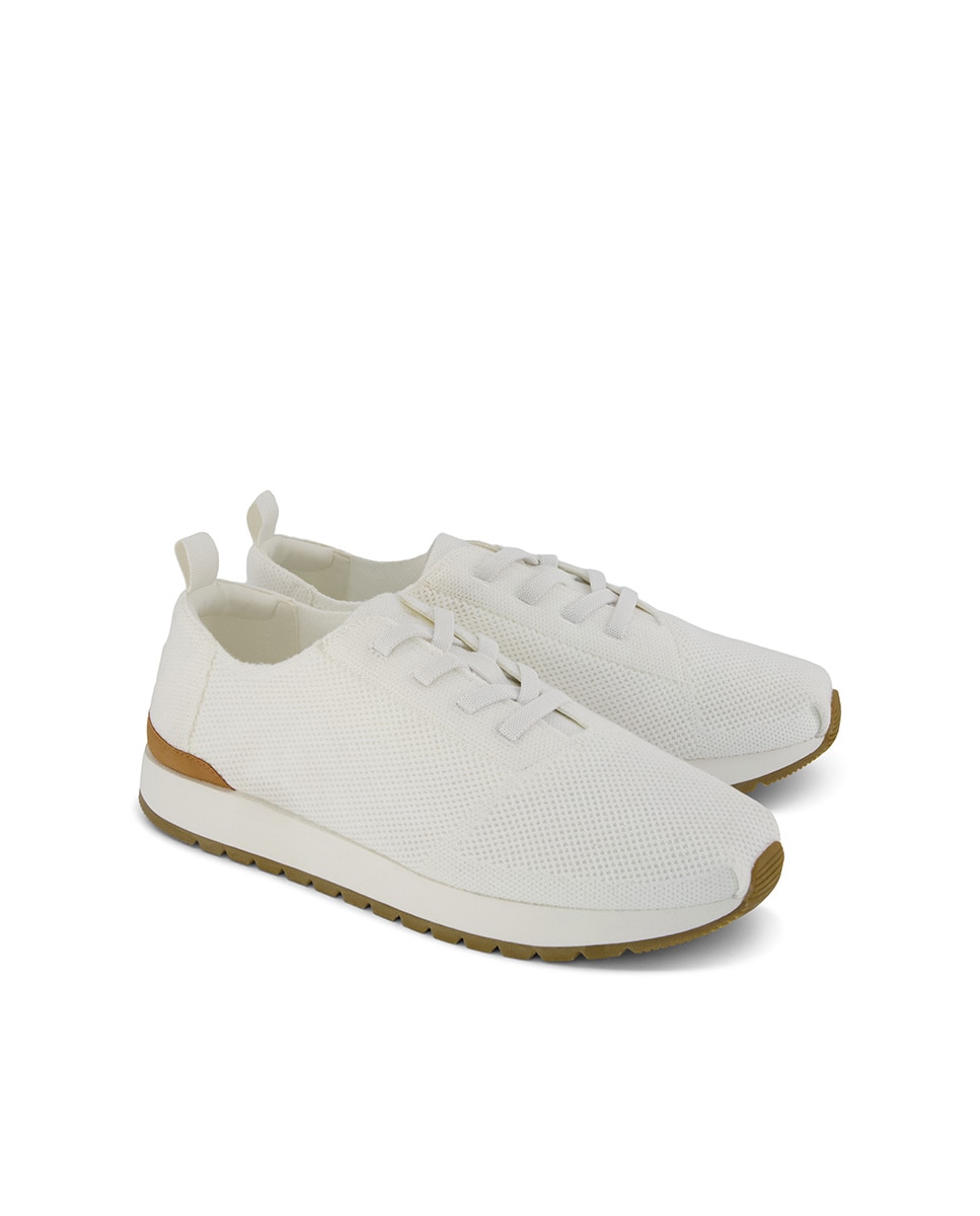 Sapatilhas de Vestir Resident Plus Lace Up Toms em Tecido Branco-2
