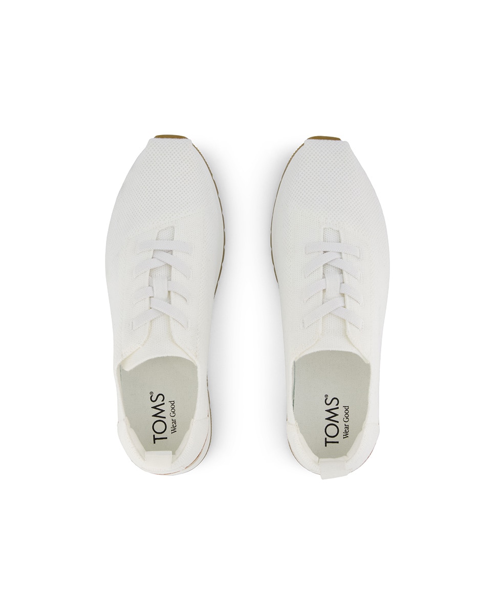 Sapatilhas de Vestir Resident Plus Lace Up Toms em Tecido Branco-3