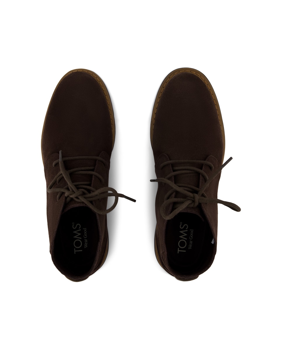 Botas Water Resistant de Pele Castanho-escuro-3