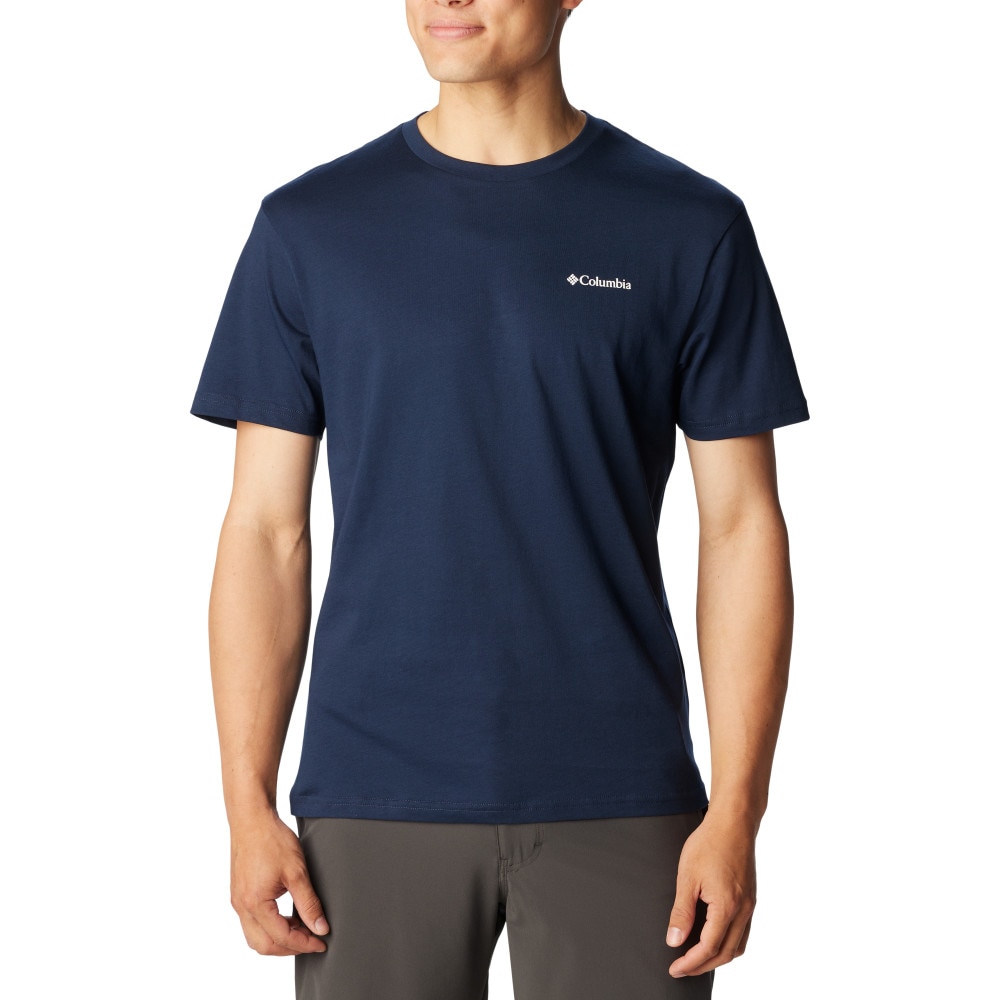 T-shirt CSC Basic Logo™ Shorts Sleeve Columbia Azul-escuro-1