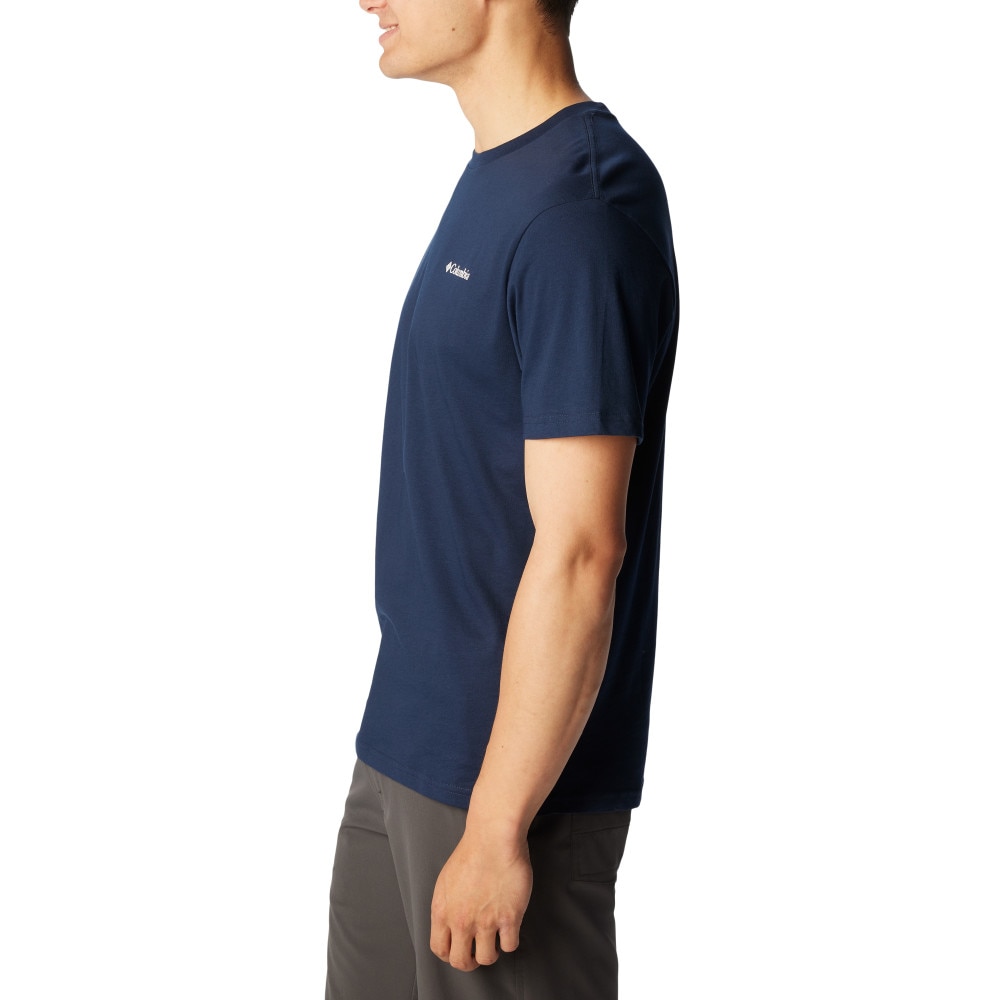 T-shirt CSC Basic Logo™ Shorts Sleeve Columbia Azul-escuro-3