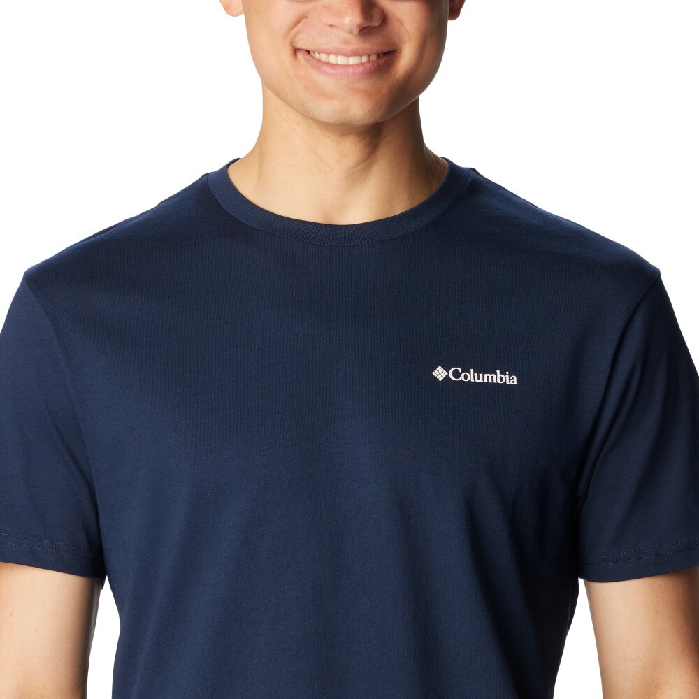 T-shirt CSC Basic Logo™ Shorts Sleeve Columbia Azul-escuro-4