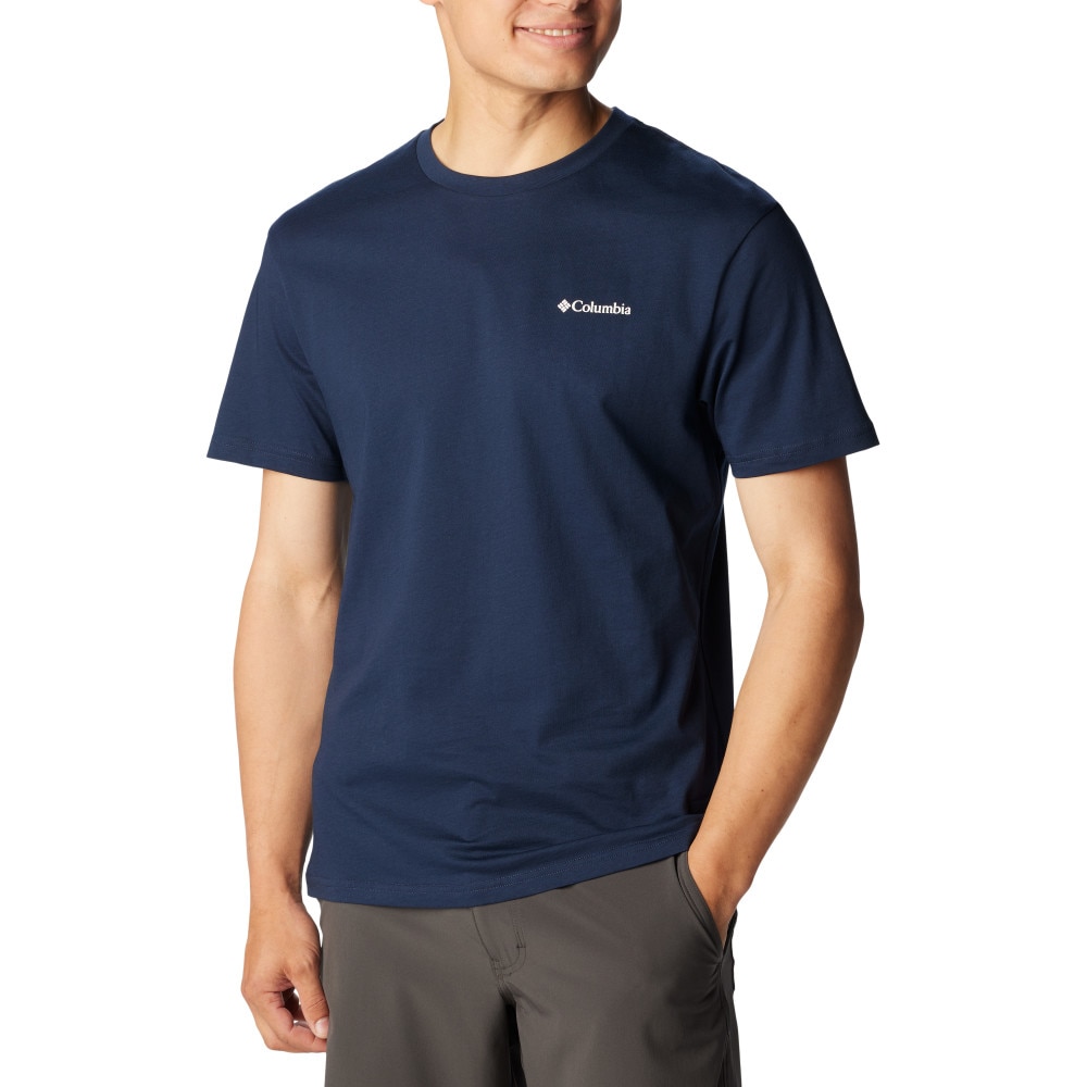 T-shirt CSC Basic Logo™ Shorts Sleeve Columbia Azul-escuro-5