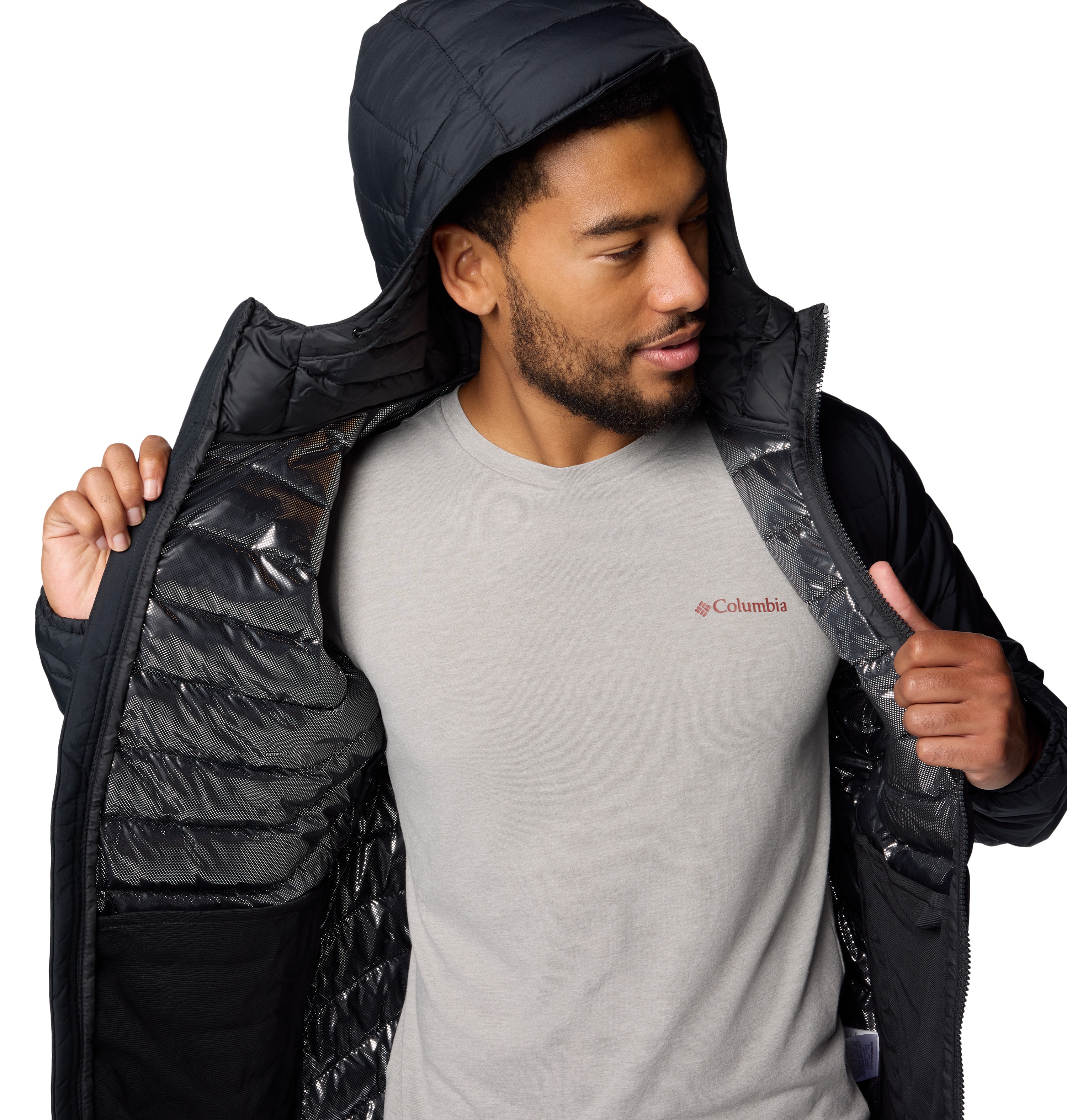 Plumífero Powder Lite™ Ii Hooded Columbia Preto-3