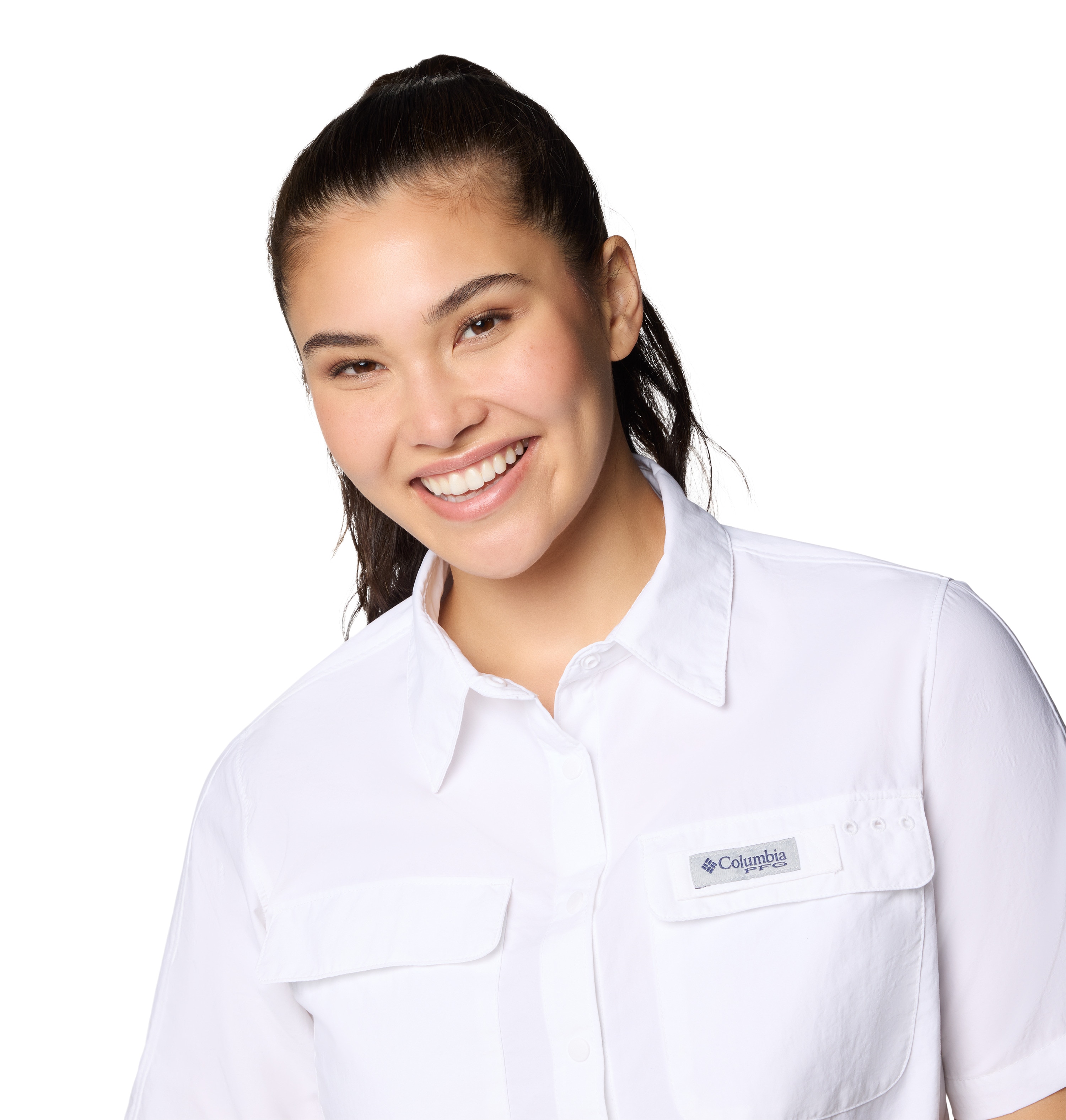 Camisa de Manga Curta Pfg Open Water™ Columbia Branco-4