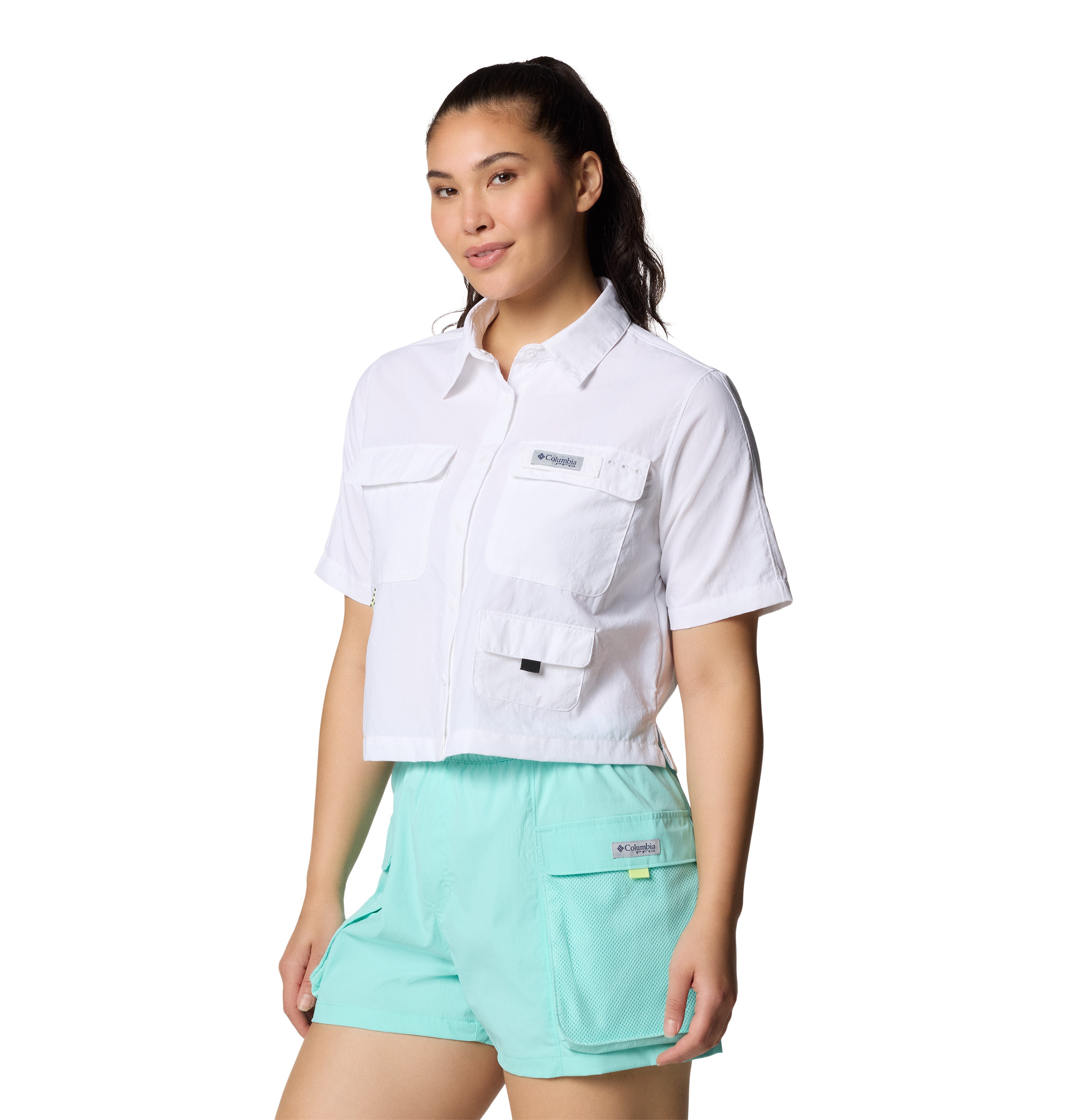 Camisa de Manga Curta Pfg Open Water™ Columbia Branco-5