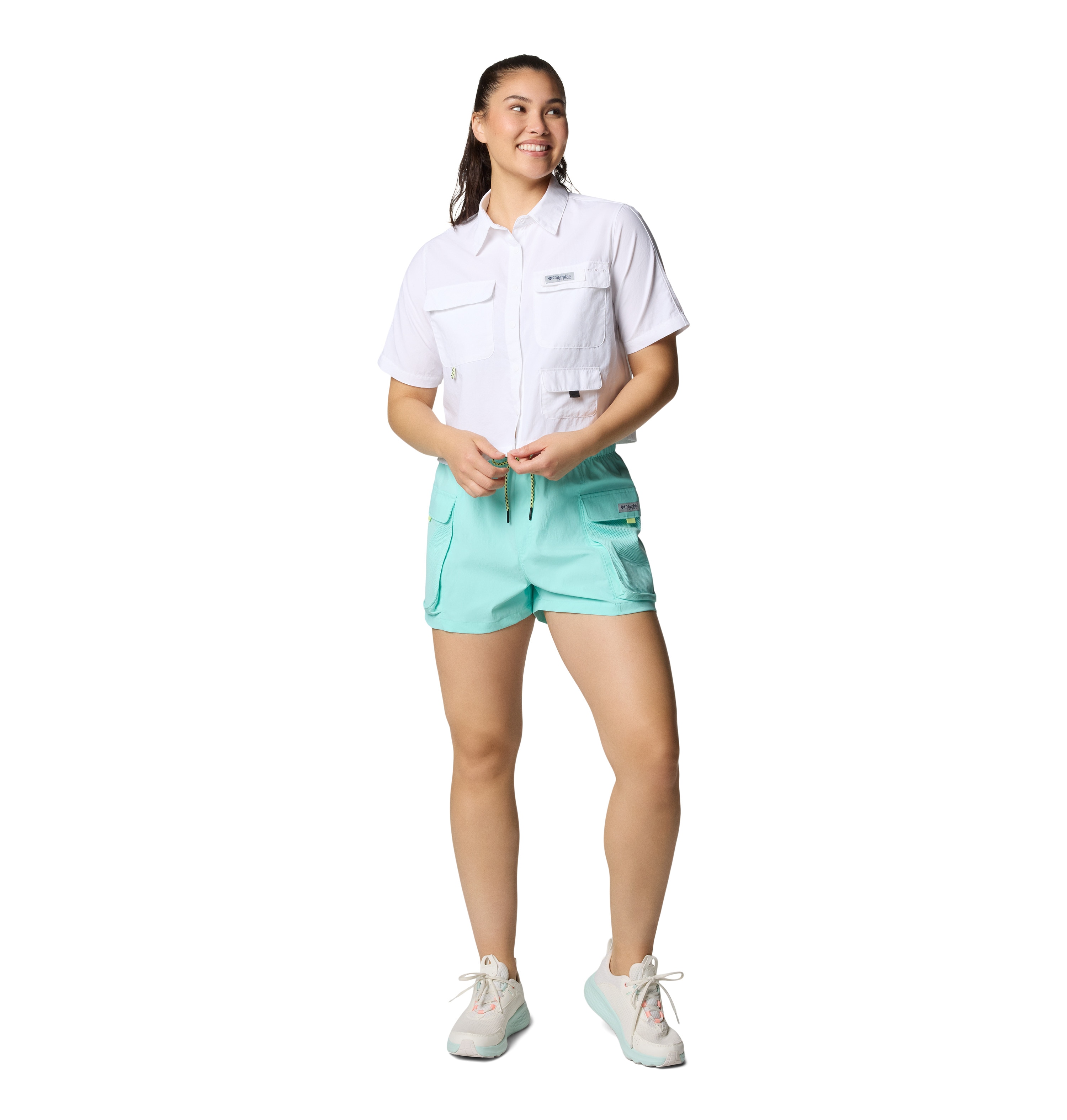 Camisa de Manga Curta Pfg Open Water™ Columbia Branco-6