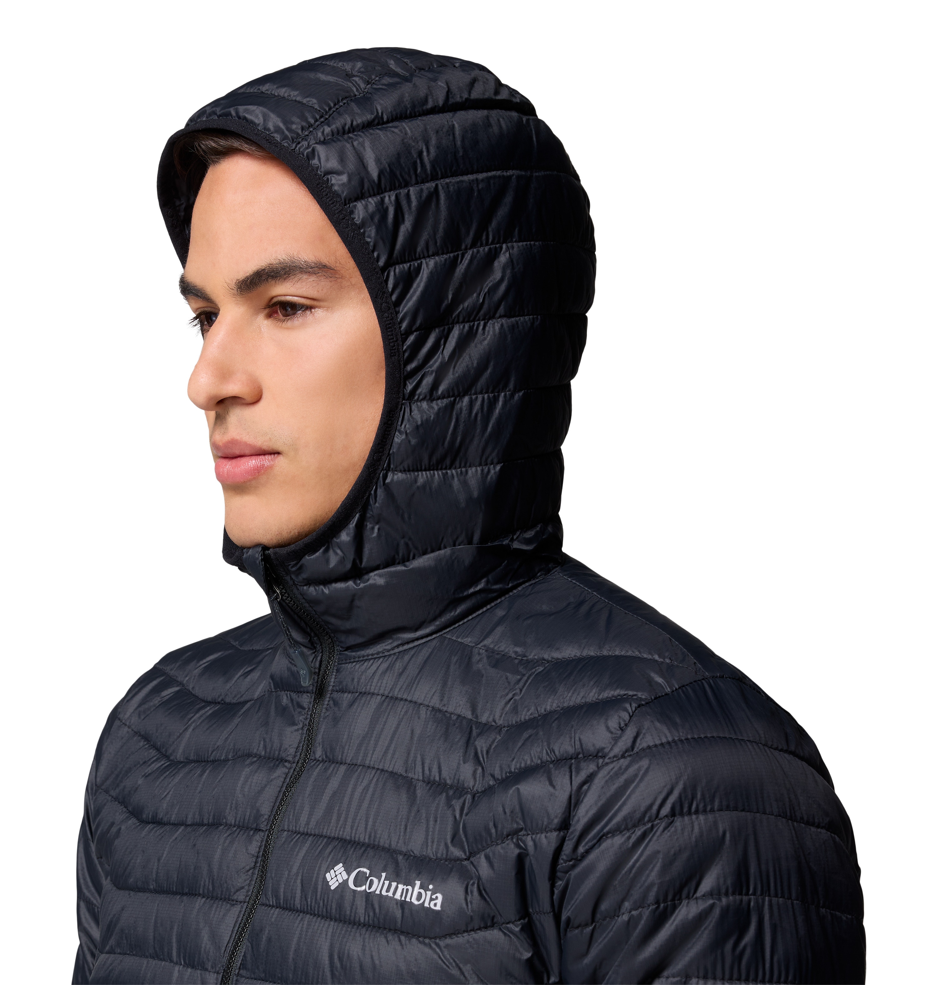 Plumífero Powder Pass™ Hybrid Hooded Columbia Preto-6