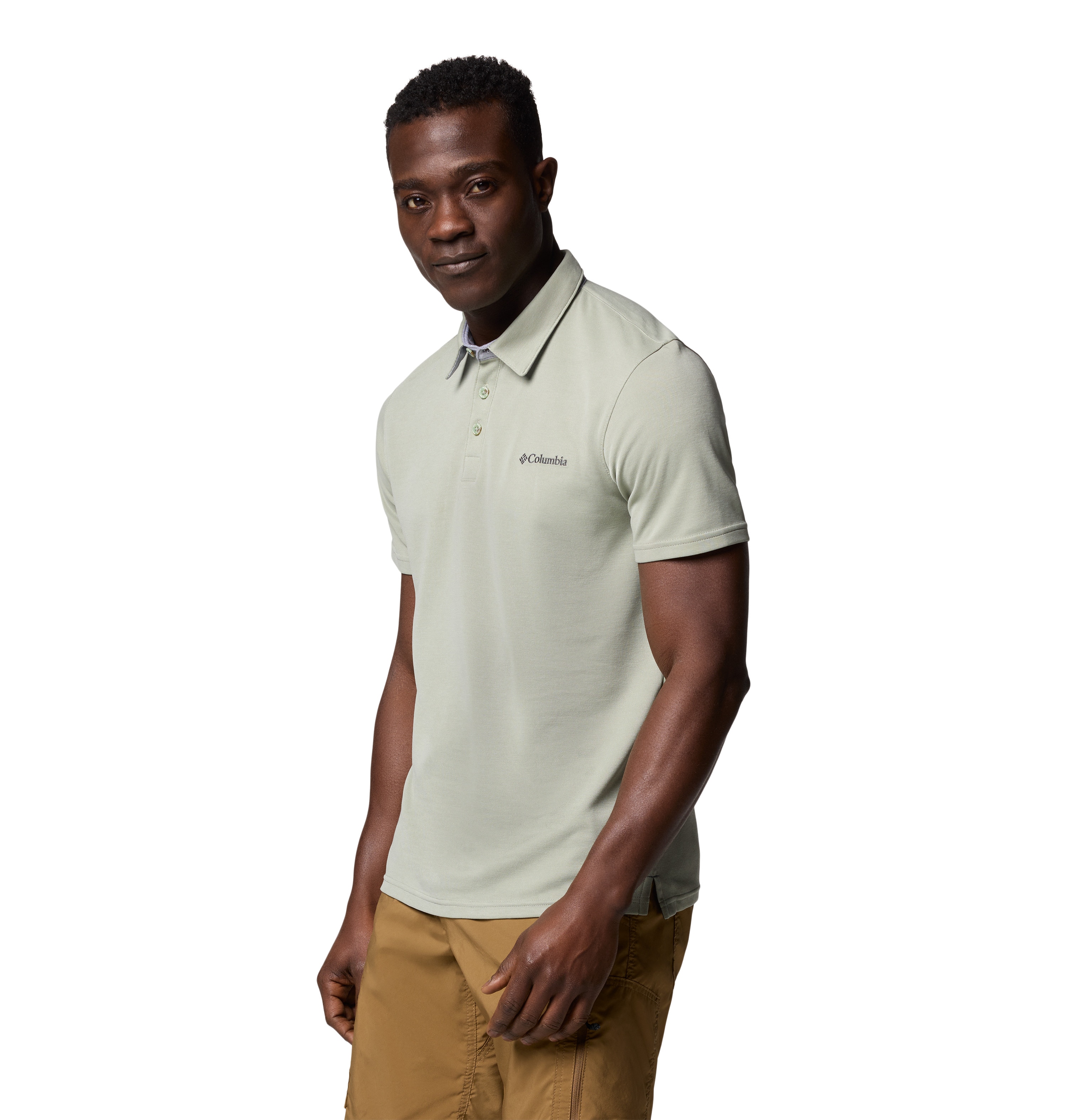 Polo Nelson Point™ Columbia Verde-acinzentado-3