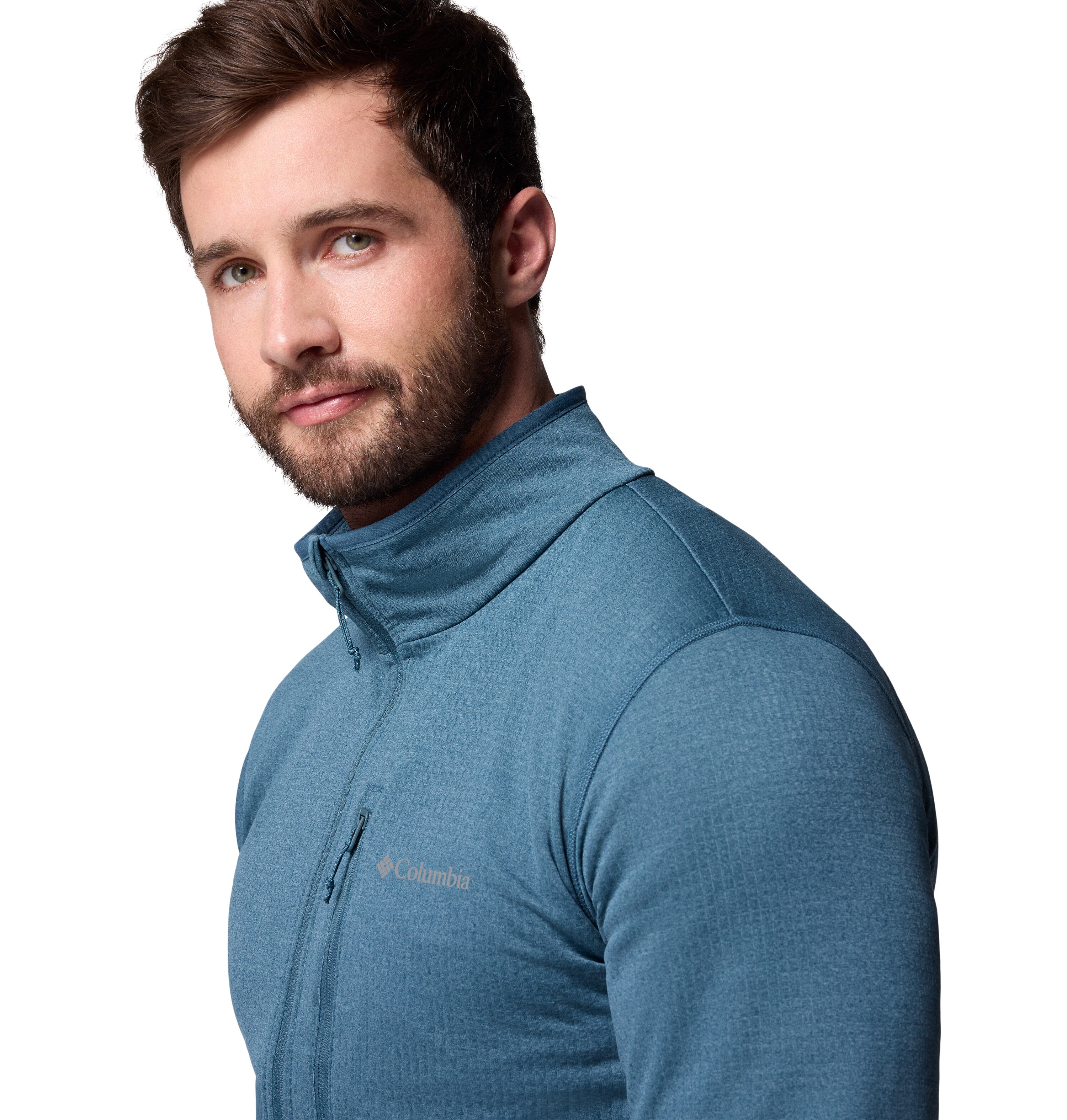 Forro Polar Essential Hike™ Grid Columbia Azul-turquesa-5