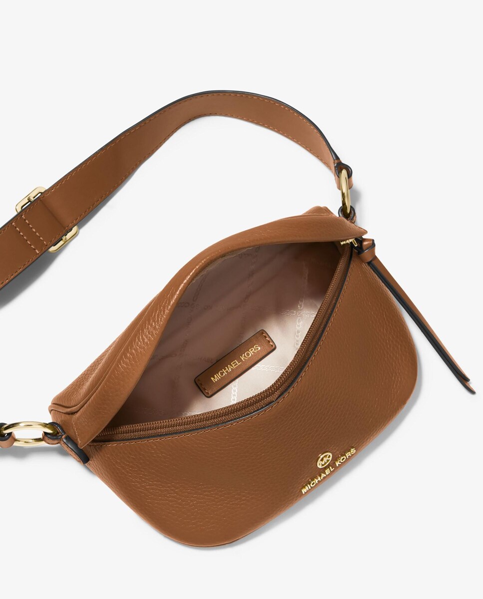 Bolsa de Cintura Slater de Pele Conversível a Mala a Tiracolo Castanho-2