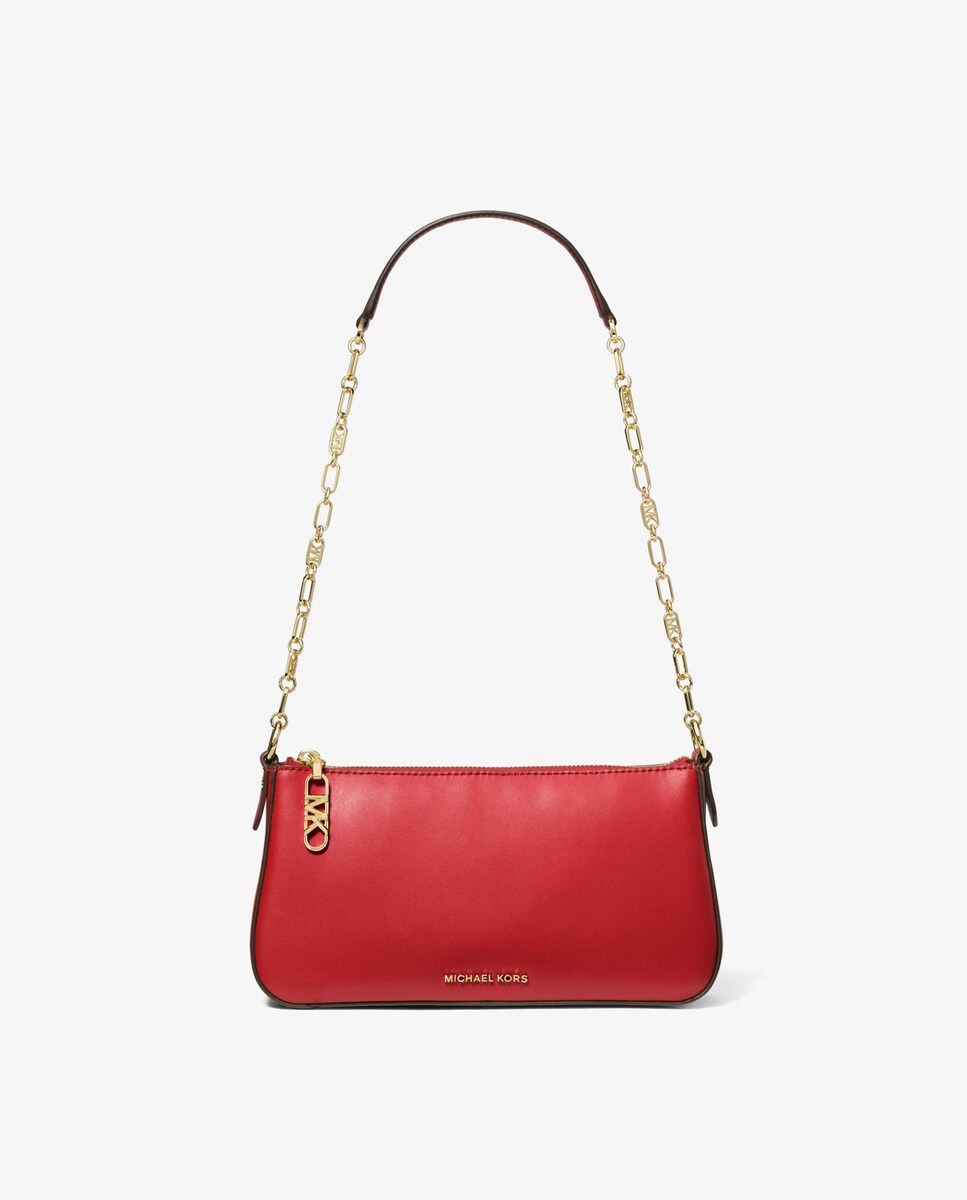Mala de Ombro Pochette Imperio de Pele Lisa Vermelho-1
