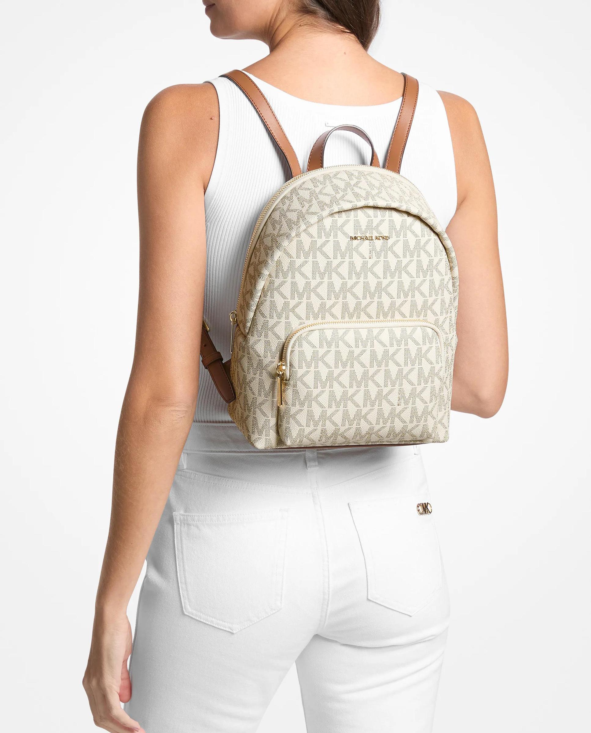 Mochila Erin Média com Logotipo Marfim-3