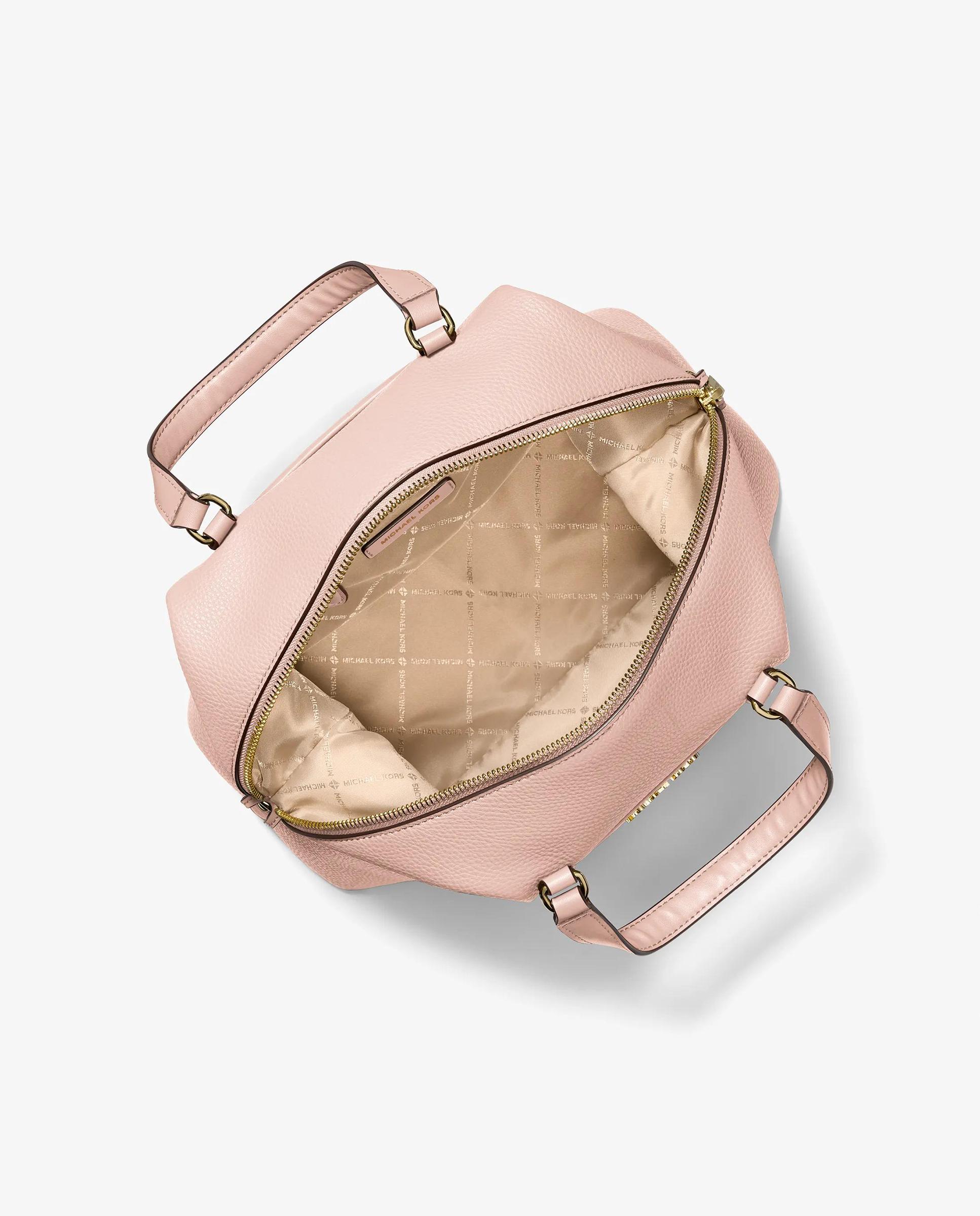 Mala a Tiracolo Satchel Beck Média de Pele Rosa-claro-2