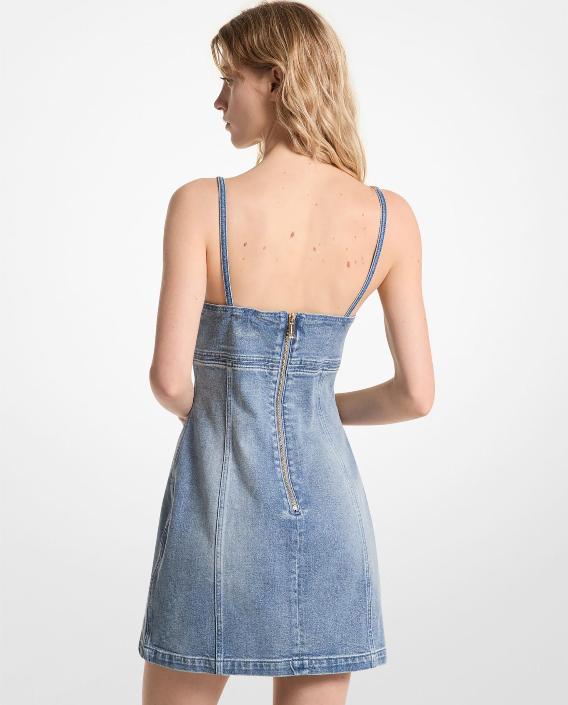 Vestido Curto Denim de Alças Azul denim-2