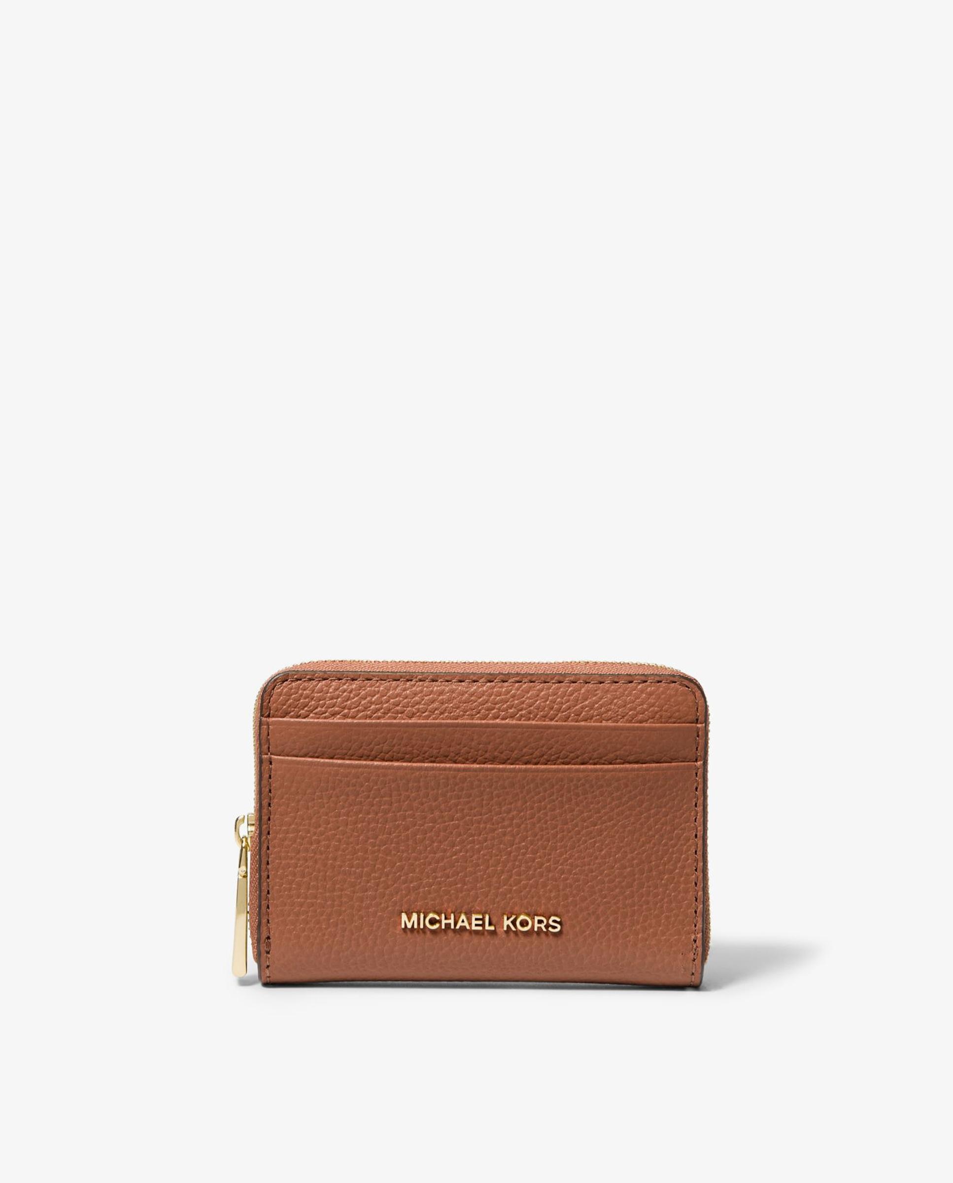 Imagem 0 de Porta-cartões Jet Set Pequeno de Pele Granulada com Fecho Zip