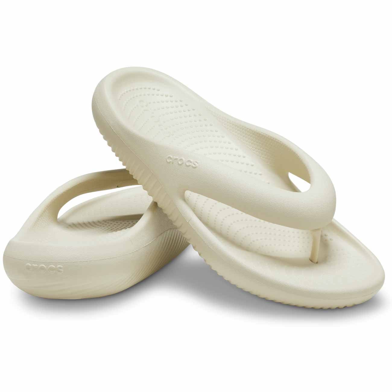 Chinelos Mellow Recovery Flip Crocs Bege-2