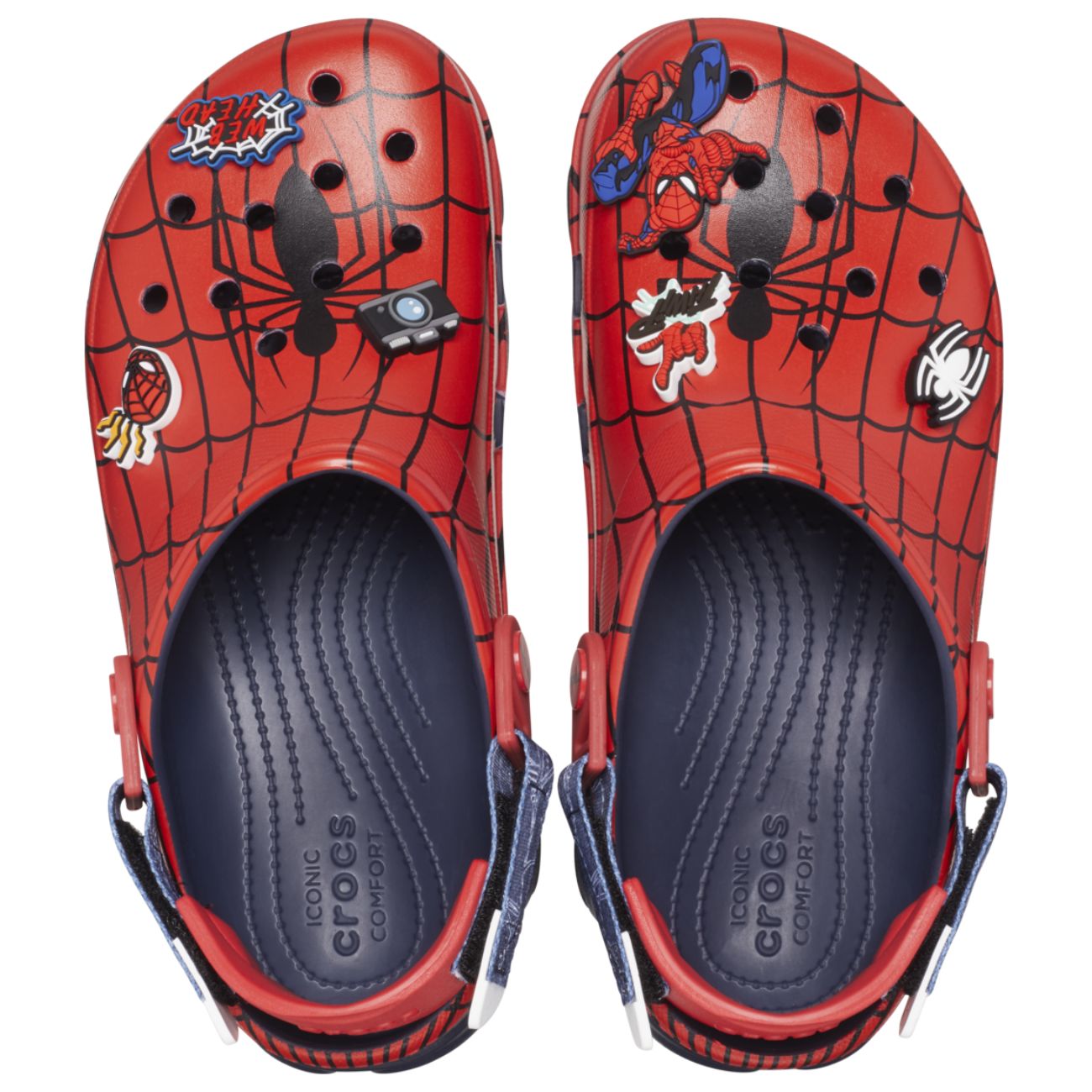 Socas Infantil Team Spiderman All Terrain Clog Crocs Azul-3