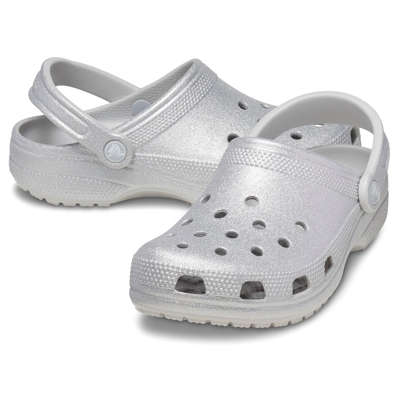 Socas Classic Glitter Clog Crocs Prata-2