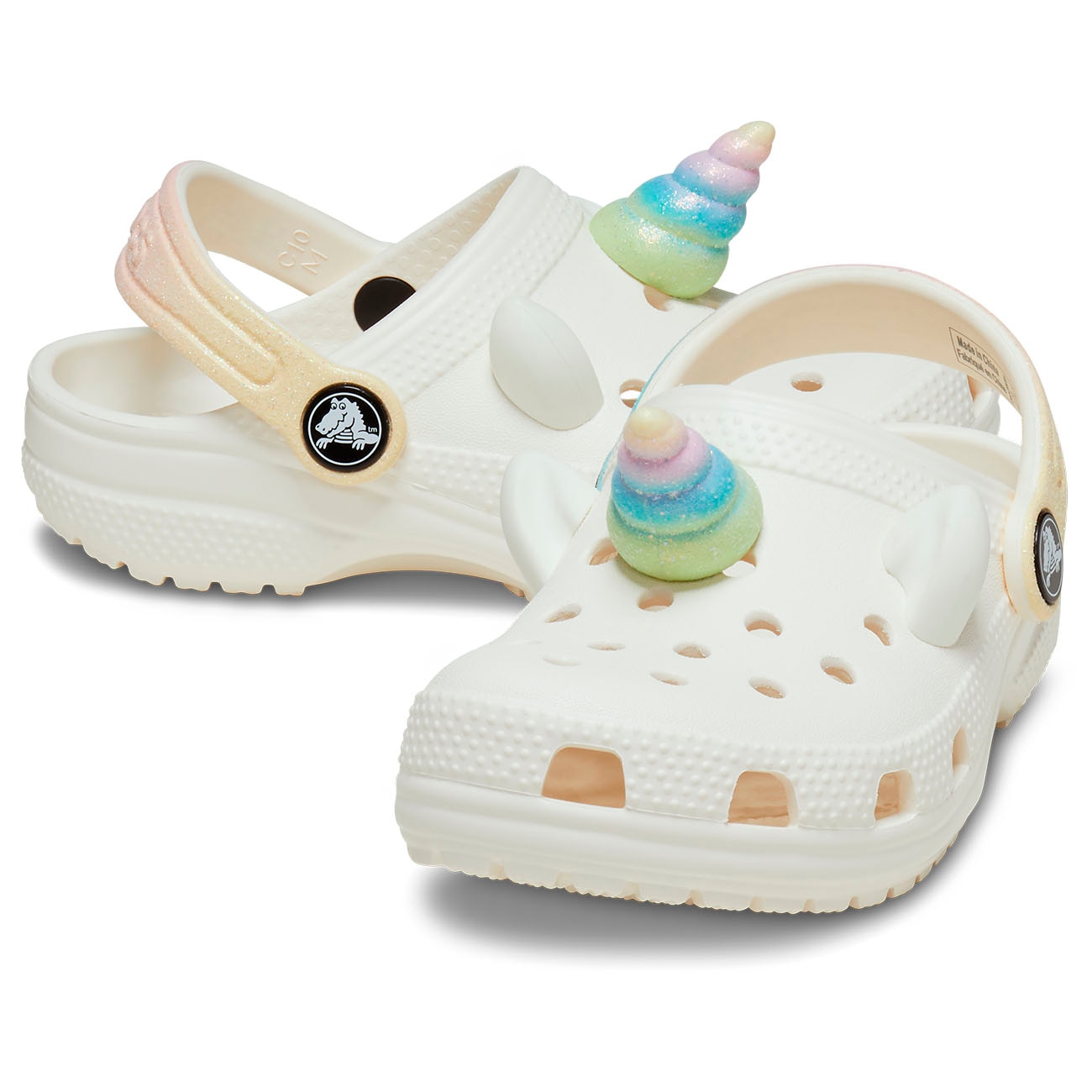 Socas para Bebés Classic Iam Rainbow Unicorn Clog T Crocs Bege-2