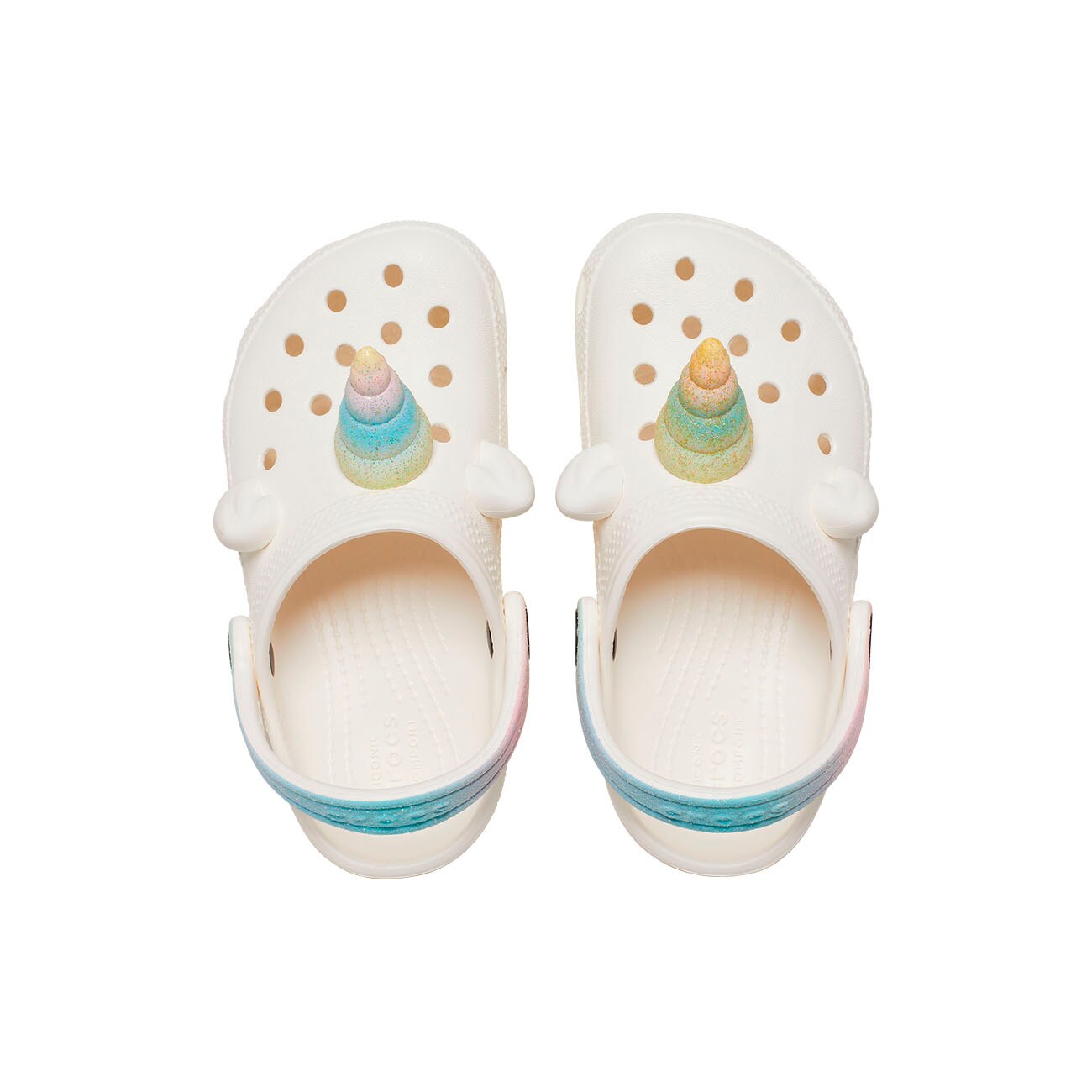 Socas para Bebés Classic Iam Rainbow Unicorn Clog T Crocs Bege-3