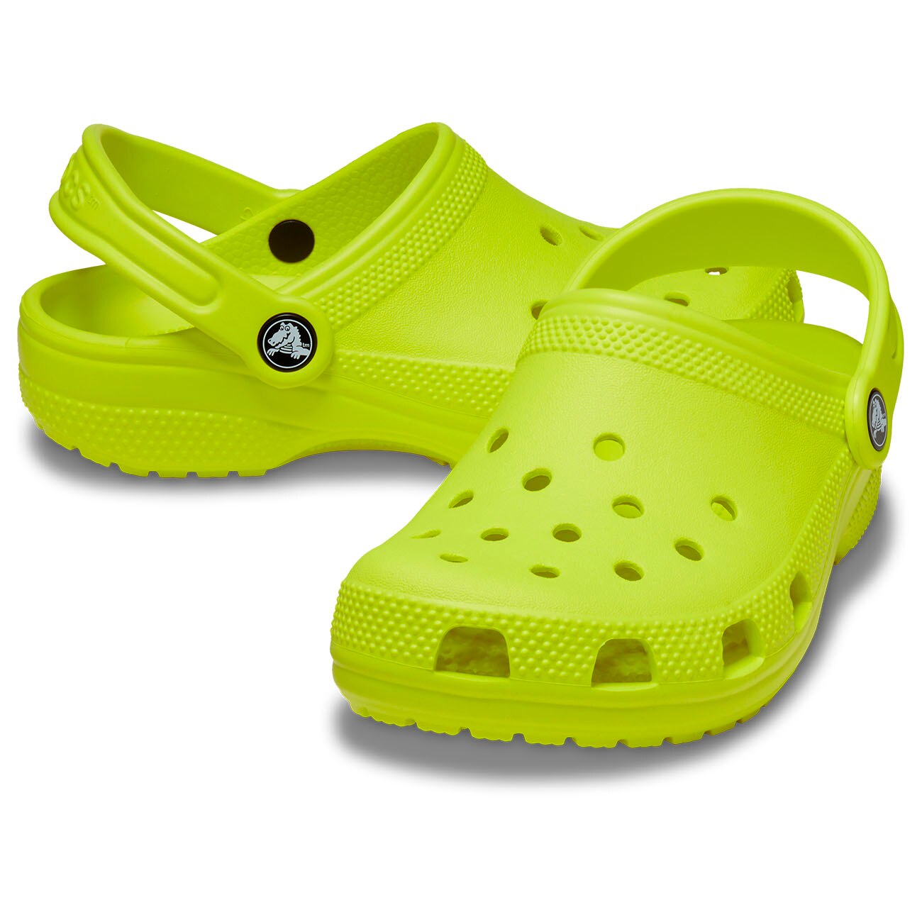 Socas Infantil Classic Clog Crocs Amarelo-flúor-2