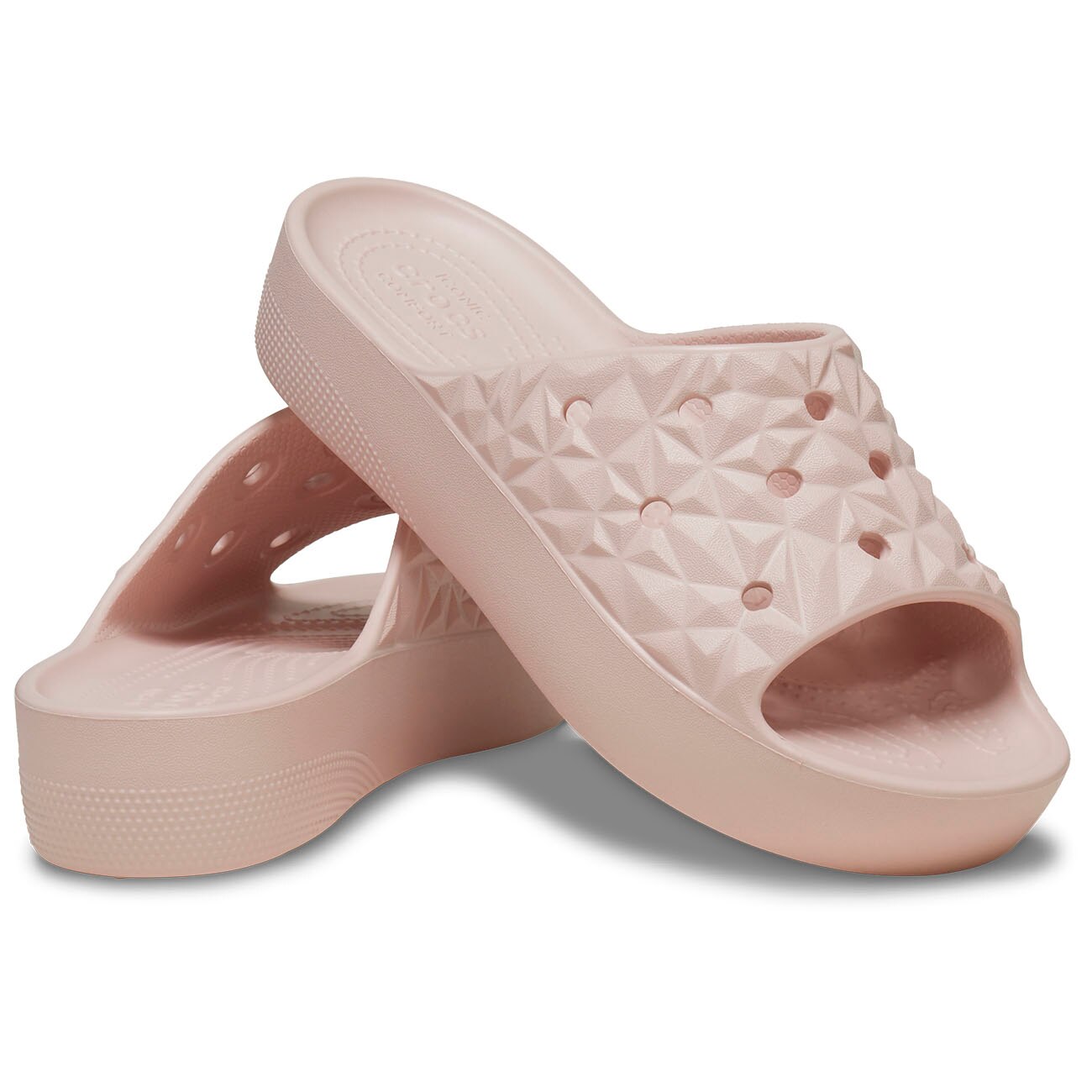 Chinelos Classic Platform Geometric Slide W Crocs Rosa-pastel-2