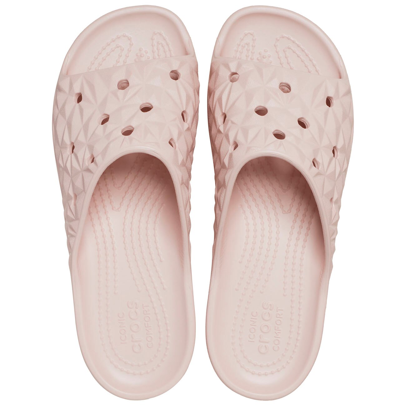 Chinelos Classic Platform Geometric Slide W Crocs Rosa-pastel-3