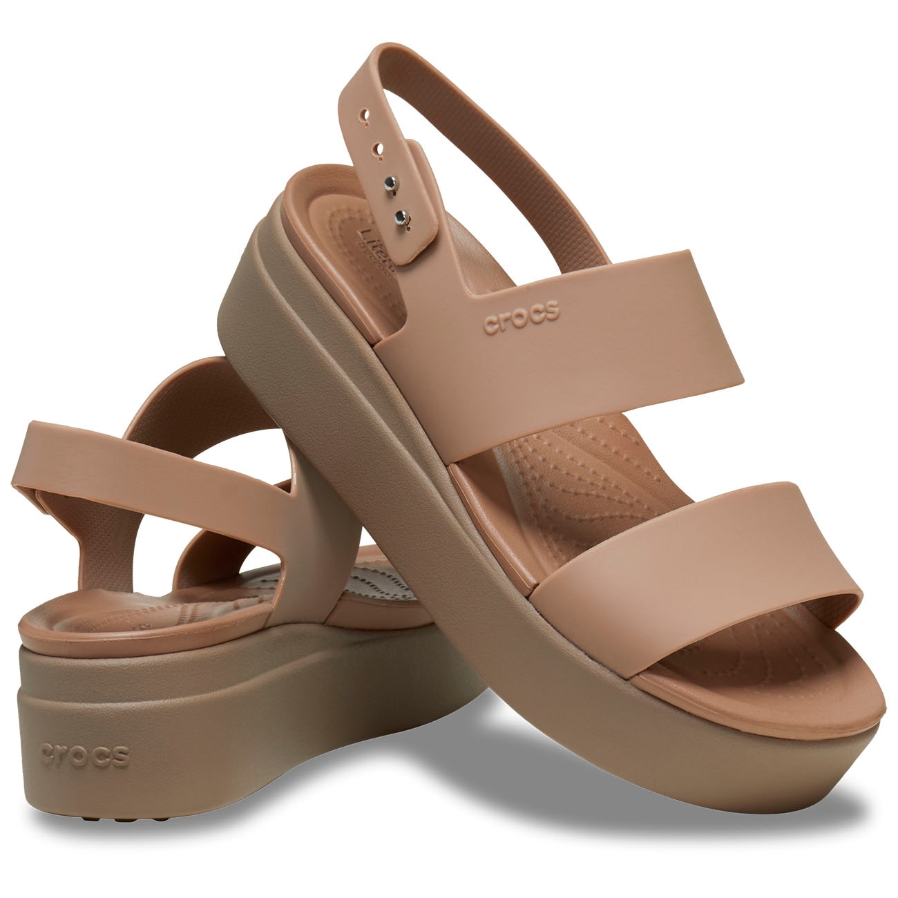 Sandálias de Cunha Brooklyn Lowedge Crocs Castanho-claro-2
