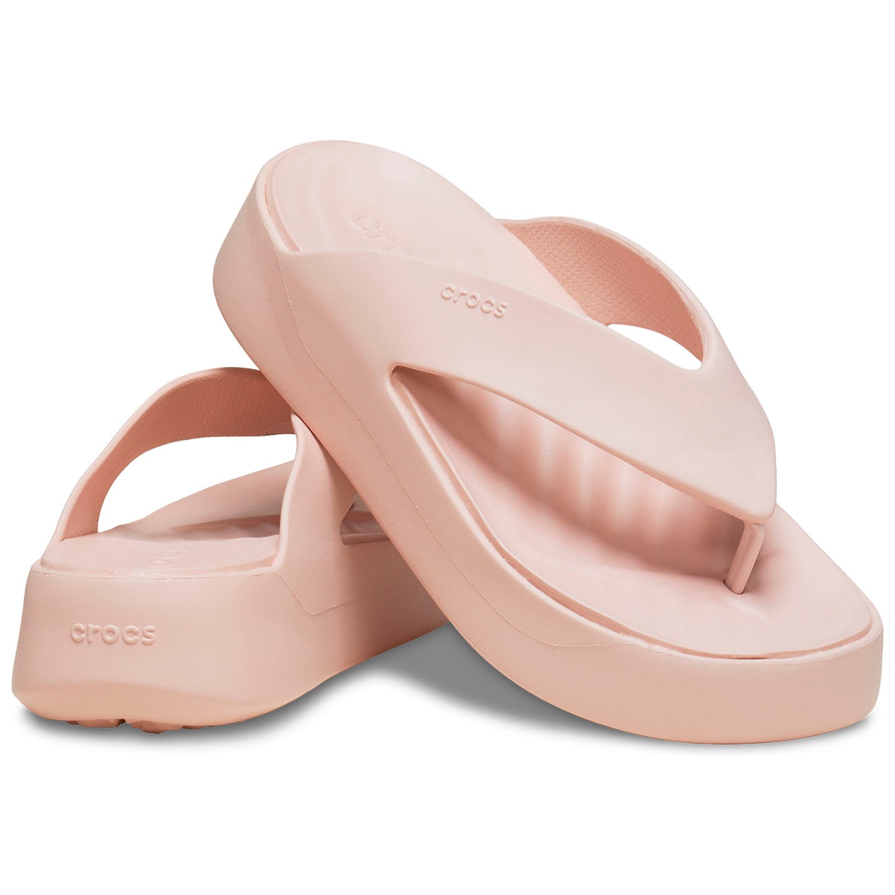 Chinelos Getaway Platform Flip W Crocs Rosa-claro-2